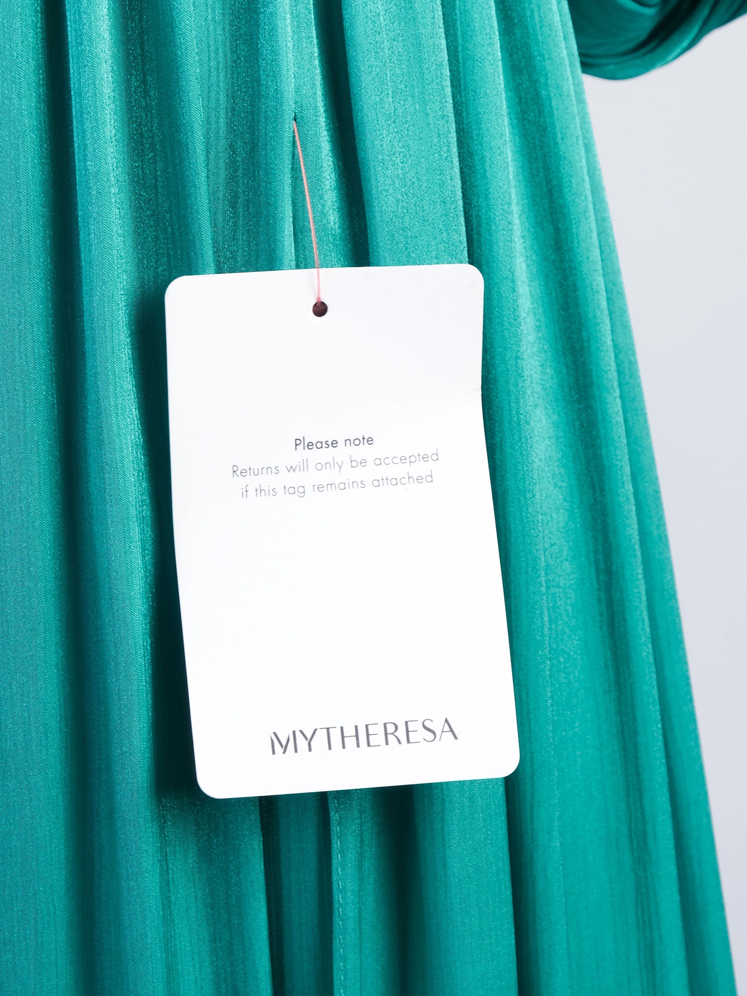 NEW Costarellos Teal Long Gown V-Neck Belted Size N/A