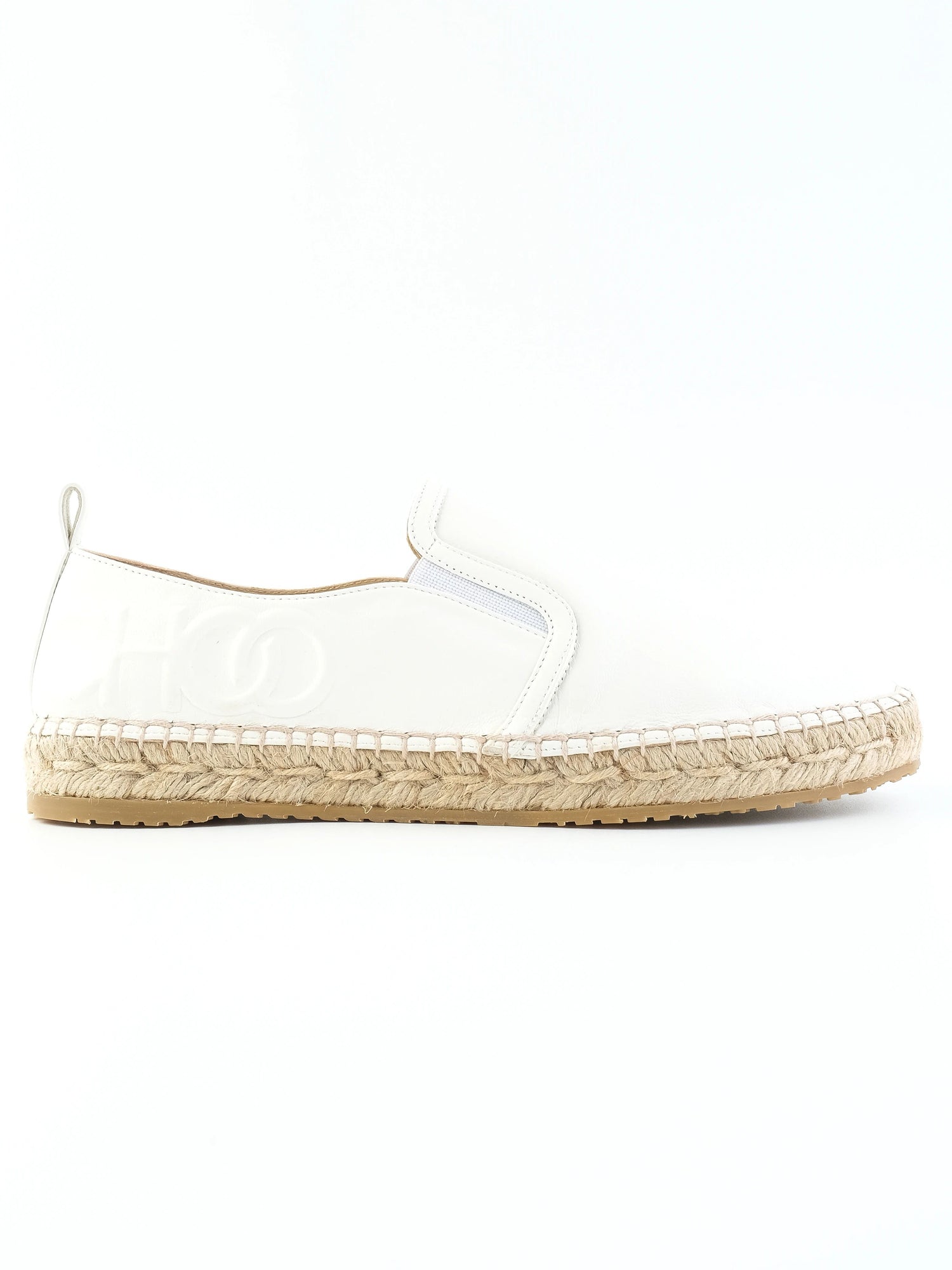 NEW Jimmy Choo White Leather Slip-On Espadrilles Women Size 39