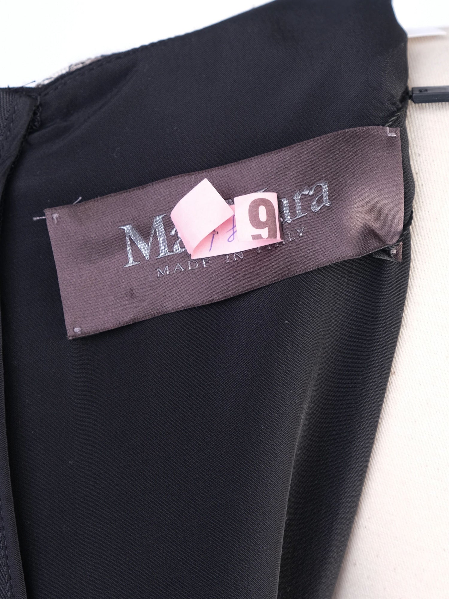 Max Mara Pianoforte Black Lace Long Dress Size L Excellent Condition