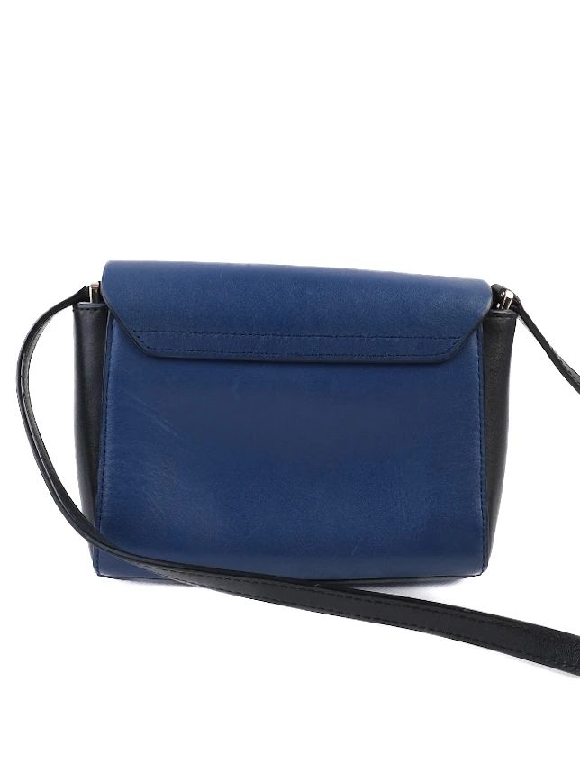 Excellent DKNY Crossbody Bag Navy Blue White Black Genuine Leather