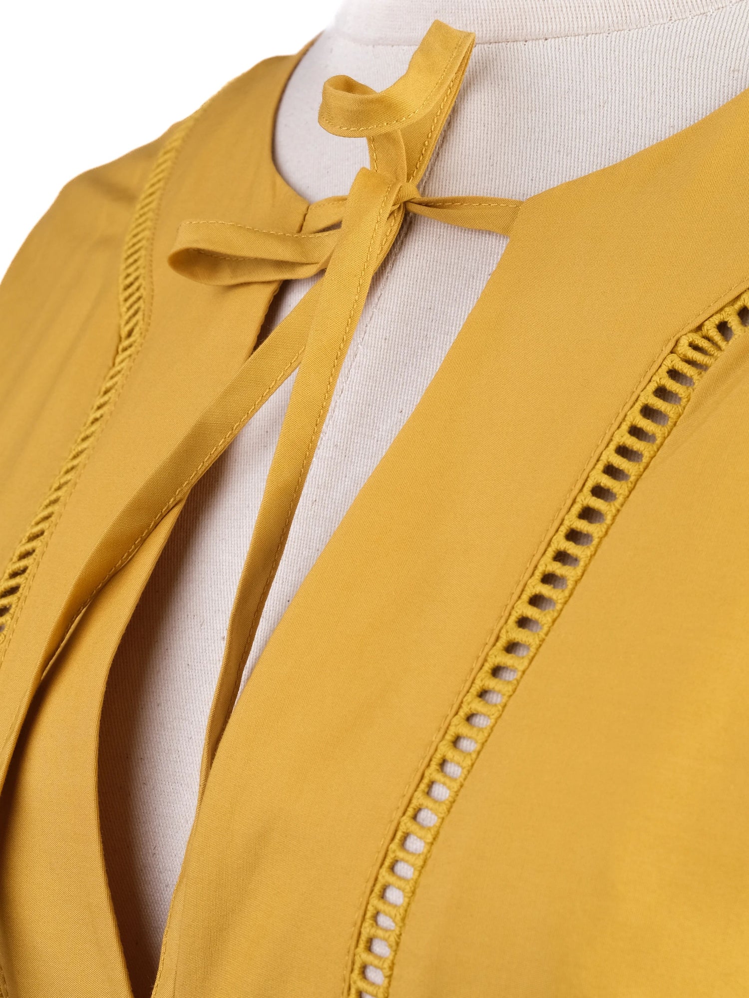 Excellent TWINSET Yellow Maxi Dress Women Size M Long Sleeve Tiered