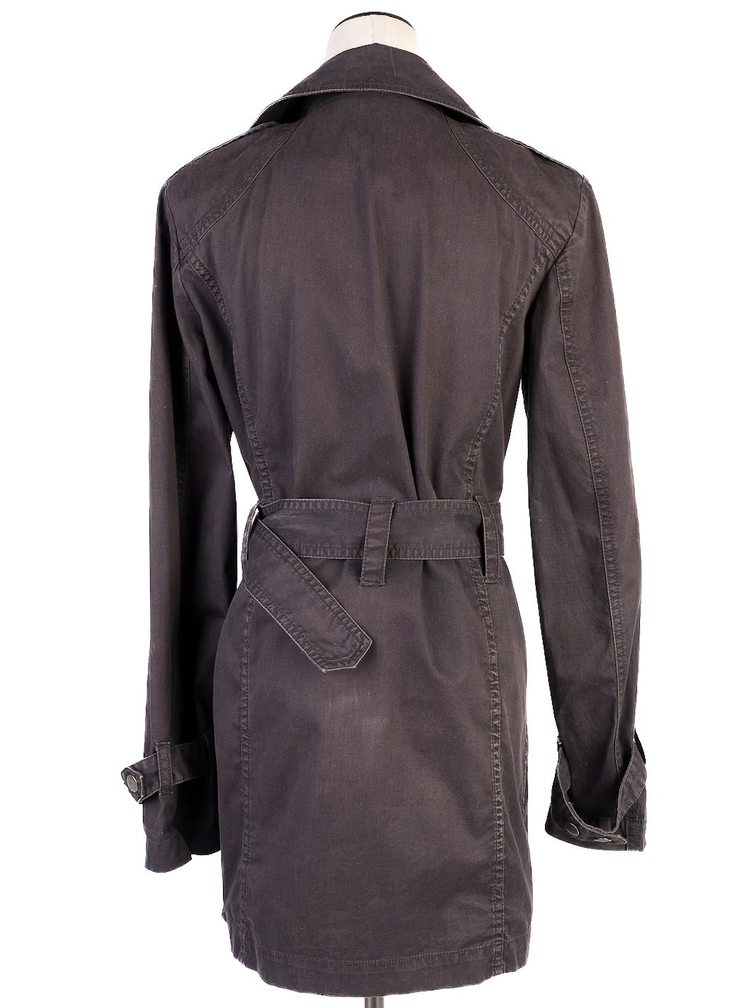 Excellent Diesel Gray Cotton Trench Coat for Women