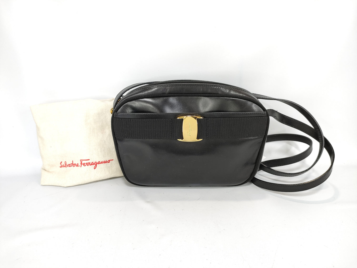 Salvatore Ferragamo Vara Leather Shoulder Bag