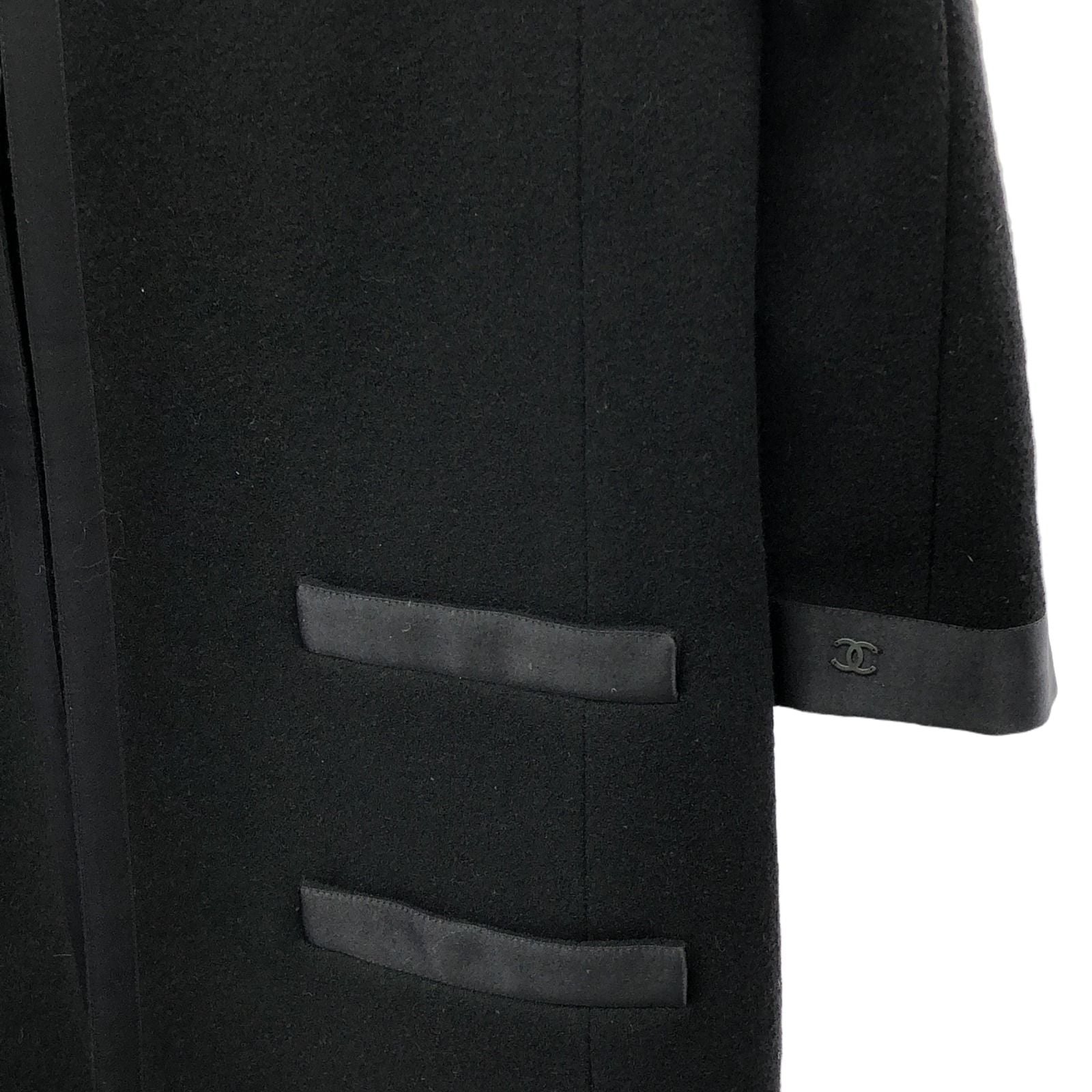 Chanel Black Coat Other Coat Wool P 26923v 17027