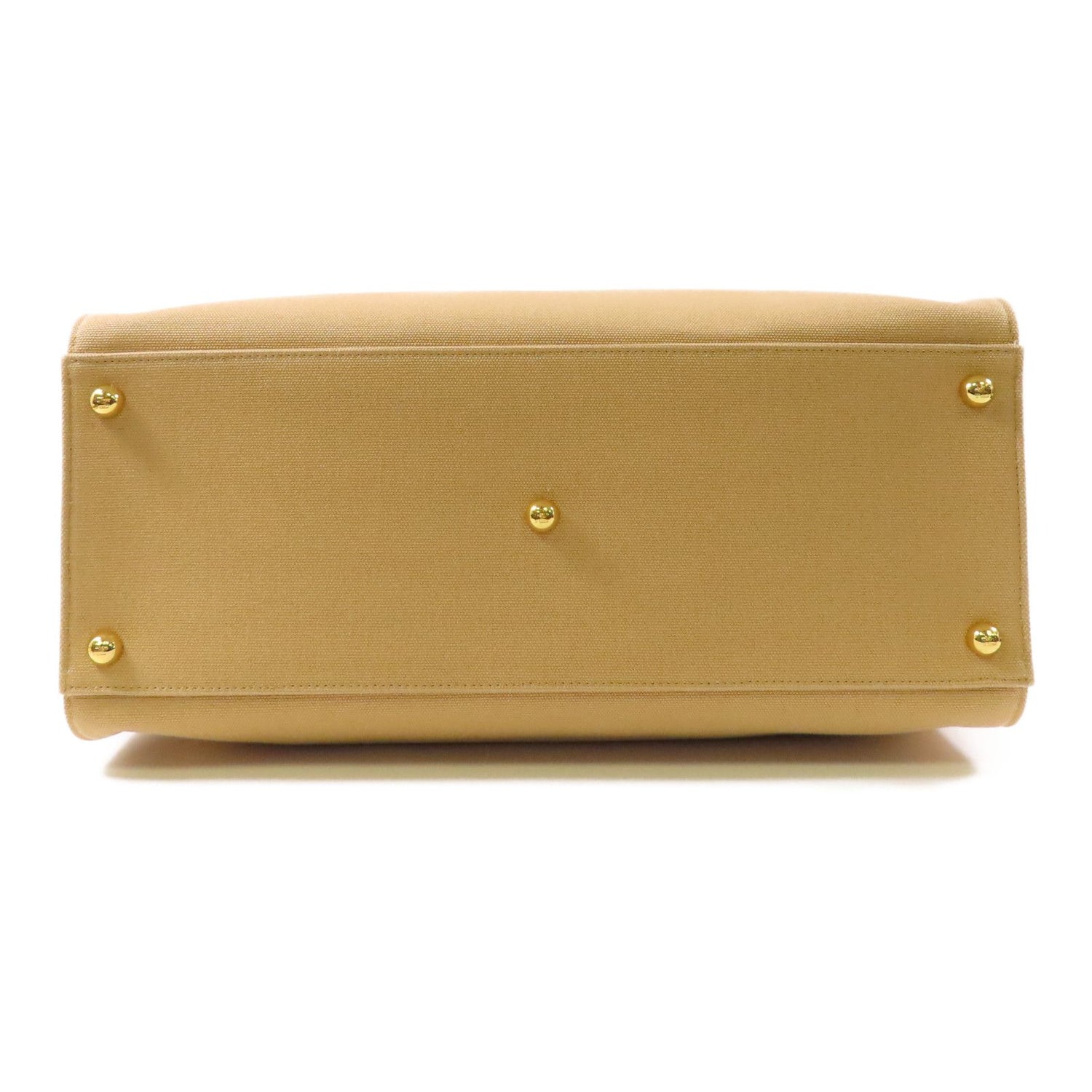 Fendi Canvas Sunshine Medium Gold Hand-handed Bag For Shoulders And Backs 2way Shoulder Bag Brown Canvas 8bh 386