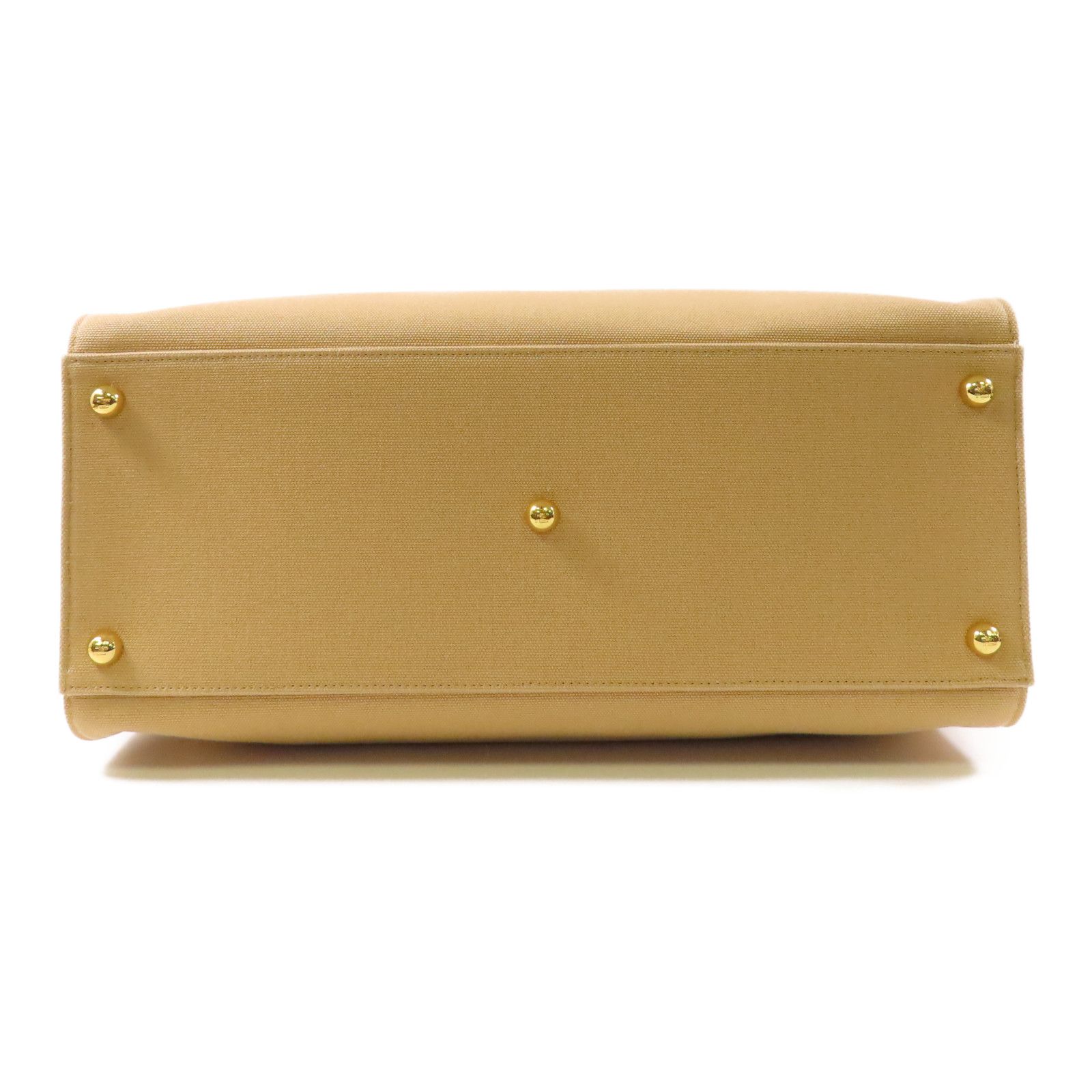 Fendi Canvas Sunshine Medium Gold Hand-handed Bag For Shoulders And Backs 2way Shoulder Bag Brown Canvas 8bh 386