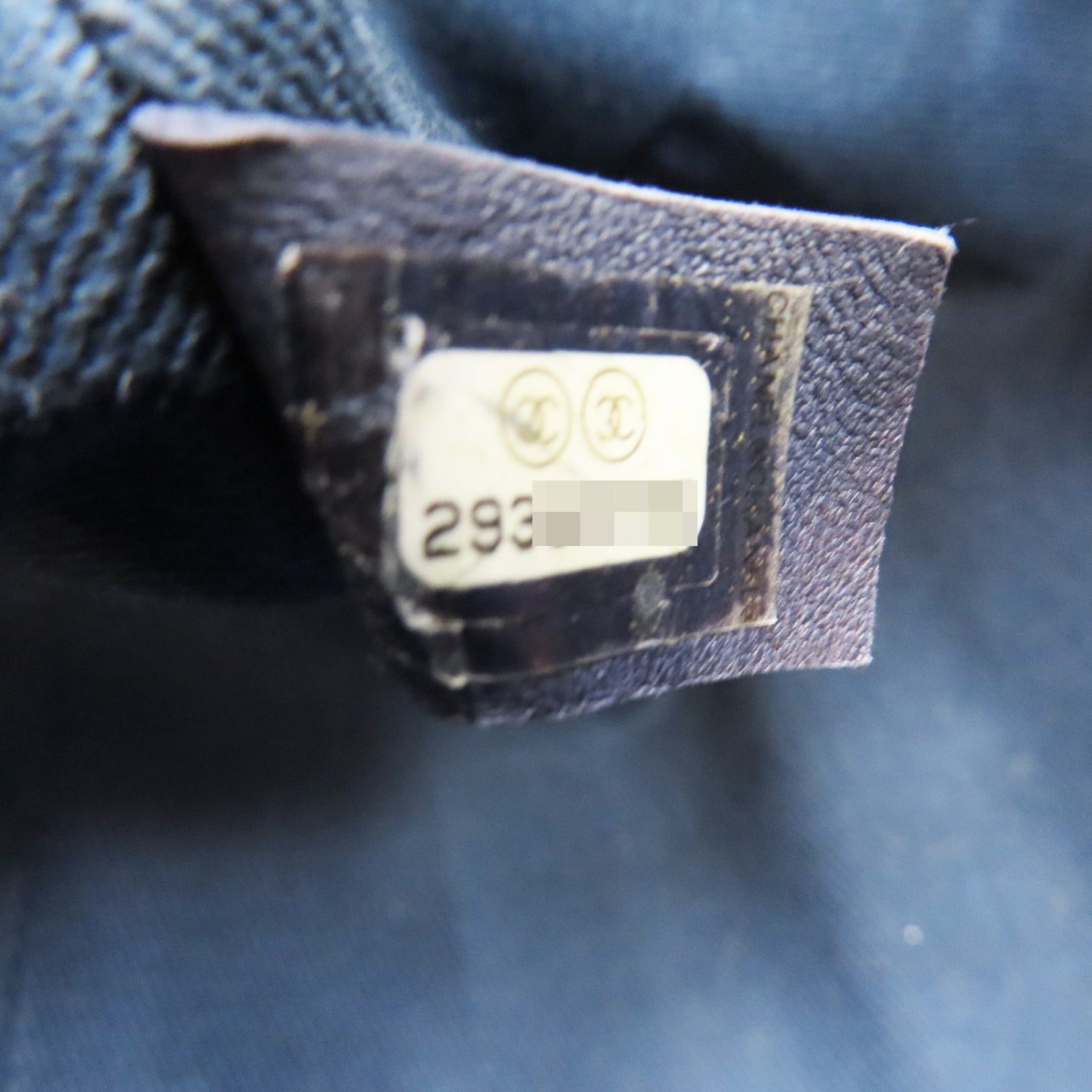 Chanel Coco Shoulder Handbag Blue Chevron Quilted Denim