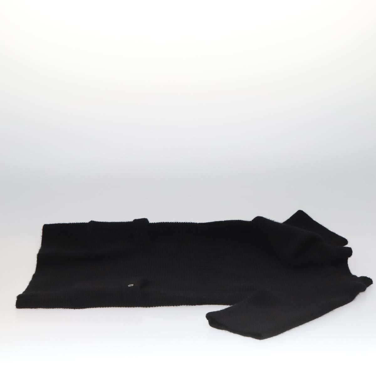 Chanel Sweater Wool 36 Black Cc Auth