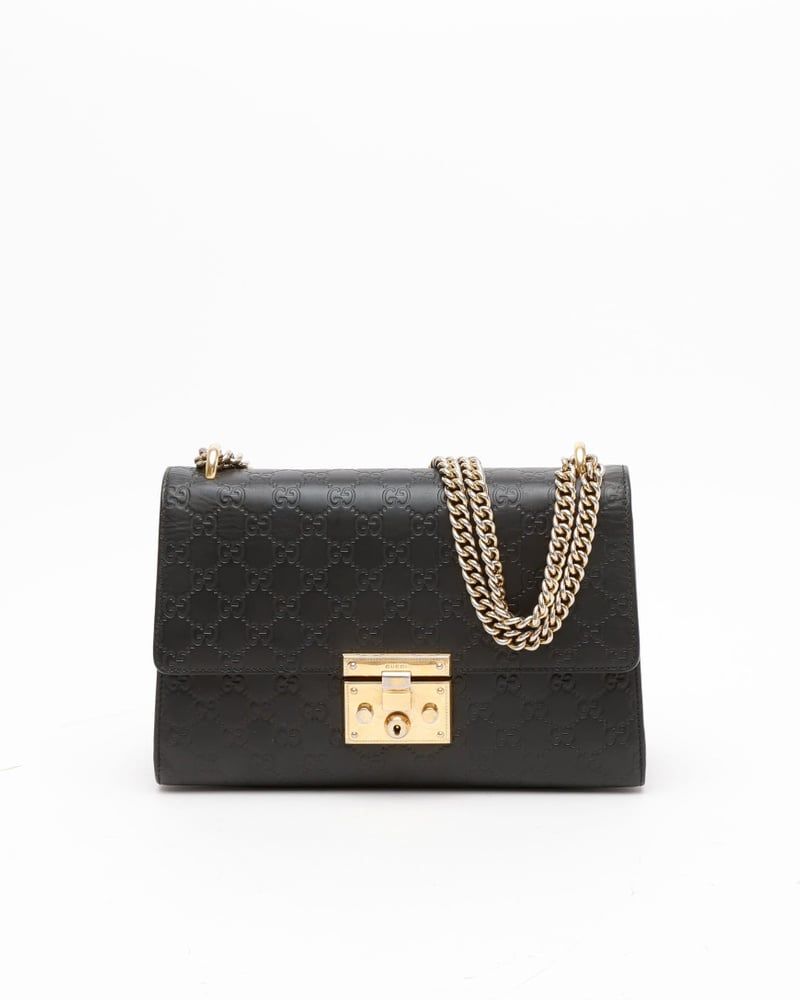 Gucci Medium Guccissima Padlock Bag