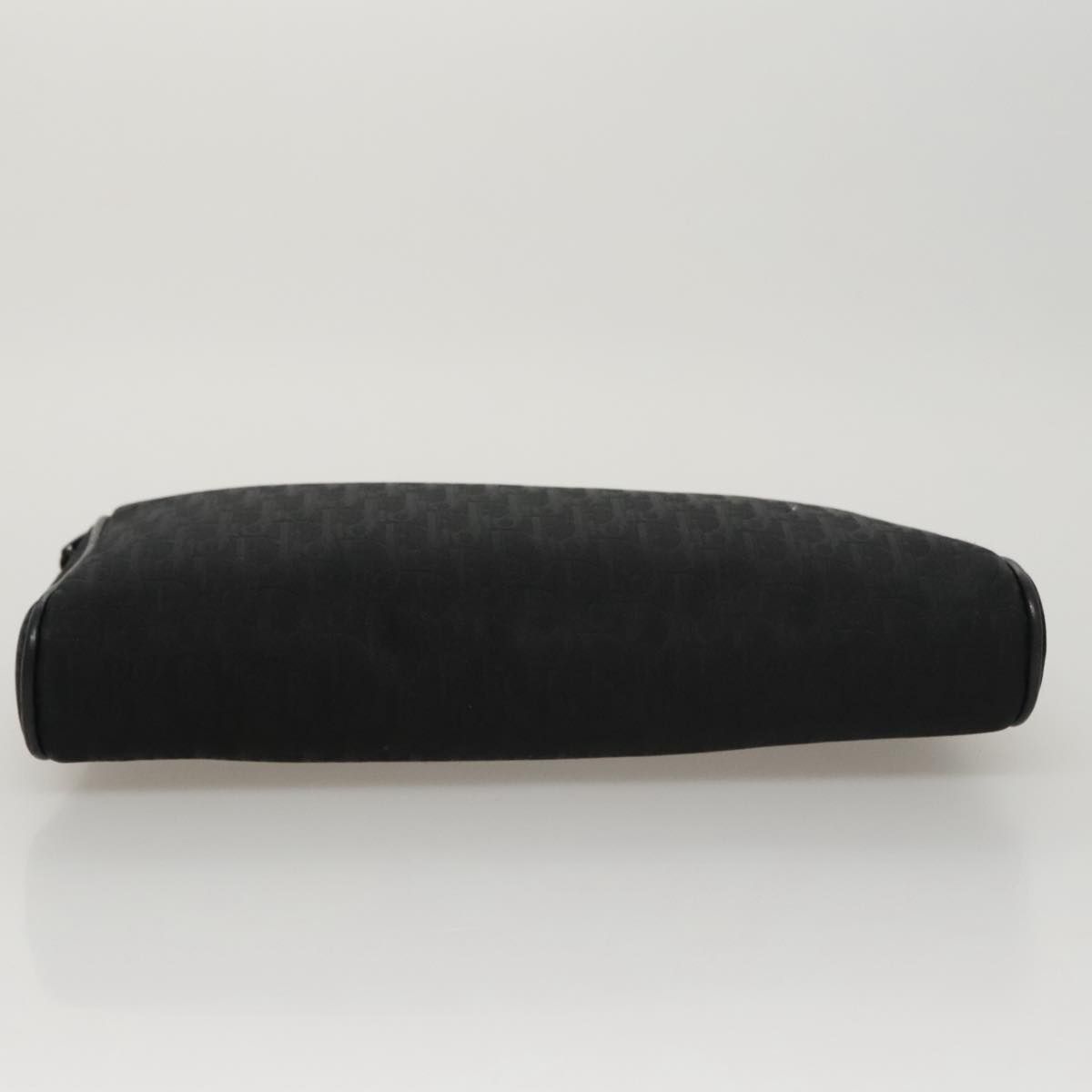 Christian Dior Trotter Canvas Clutch Bag Black Auth