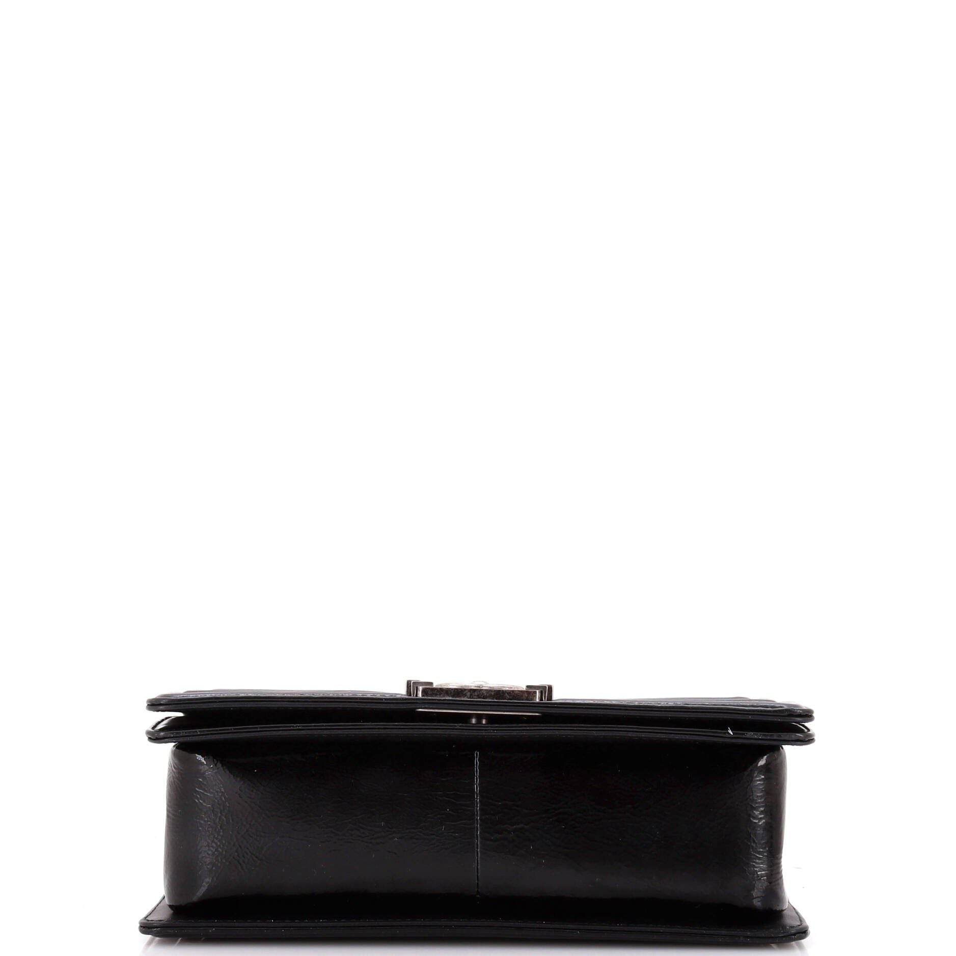 Chanel Boy Flap Bag Python And Patent Old Medium