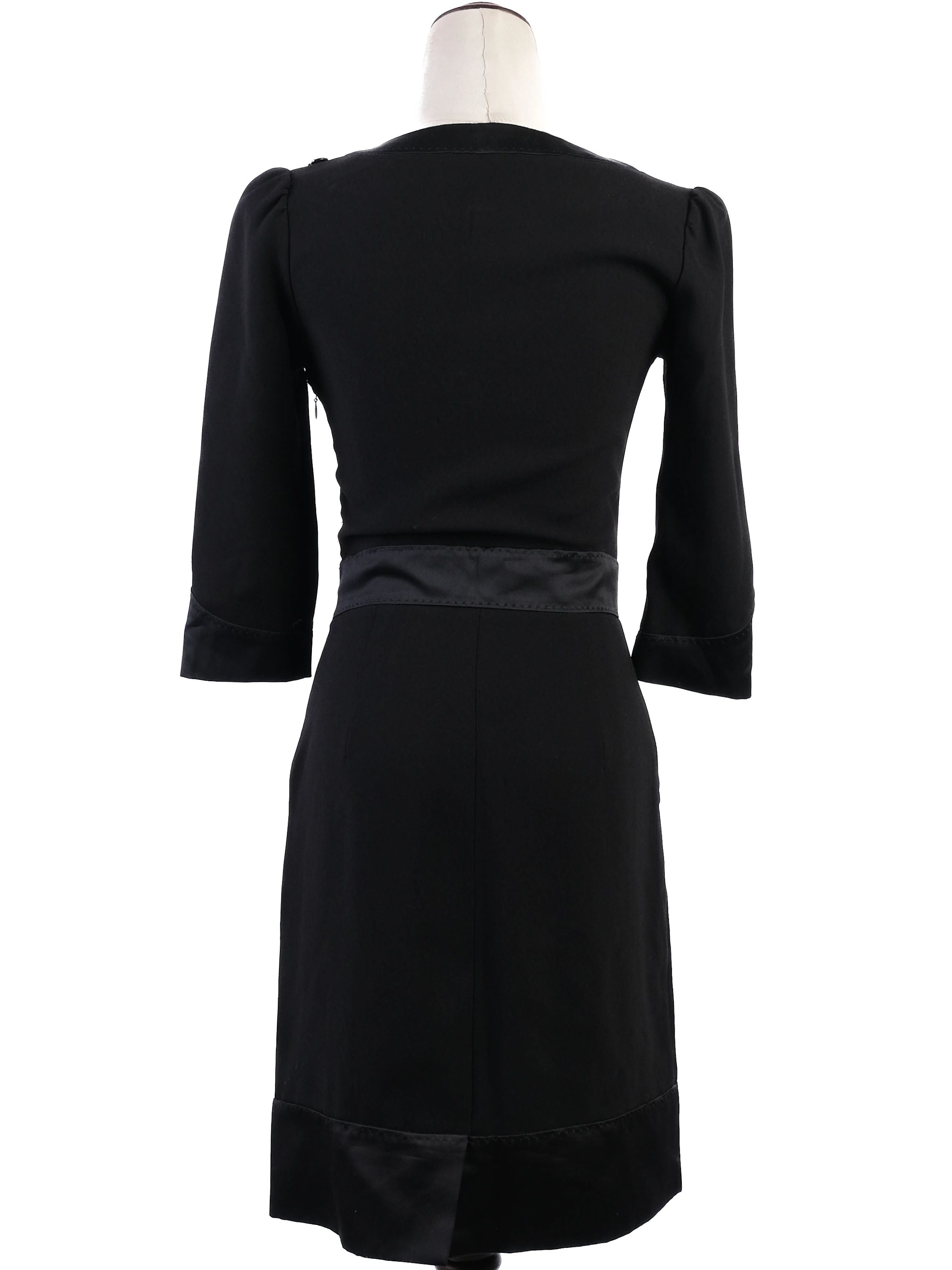 EXCELLENT Moschino Black Triacetate Dress XS with Embellishments