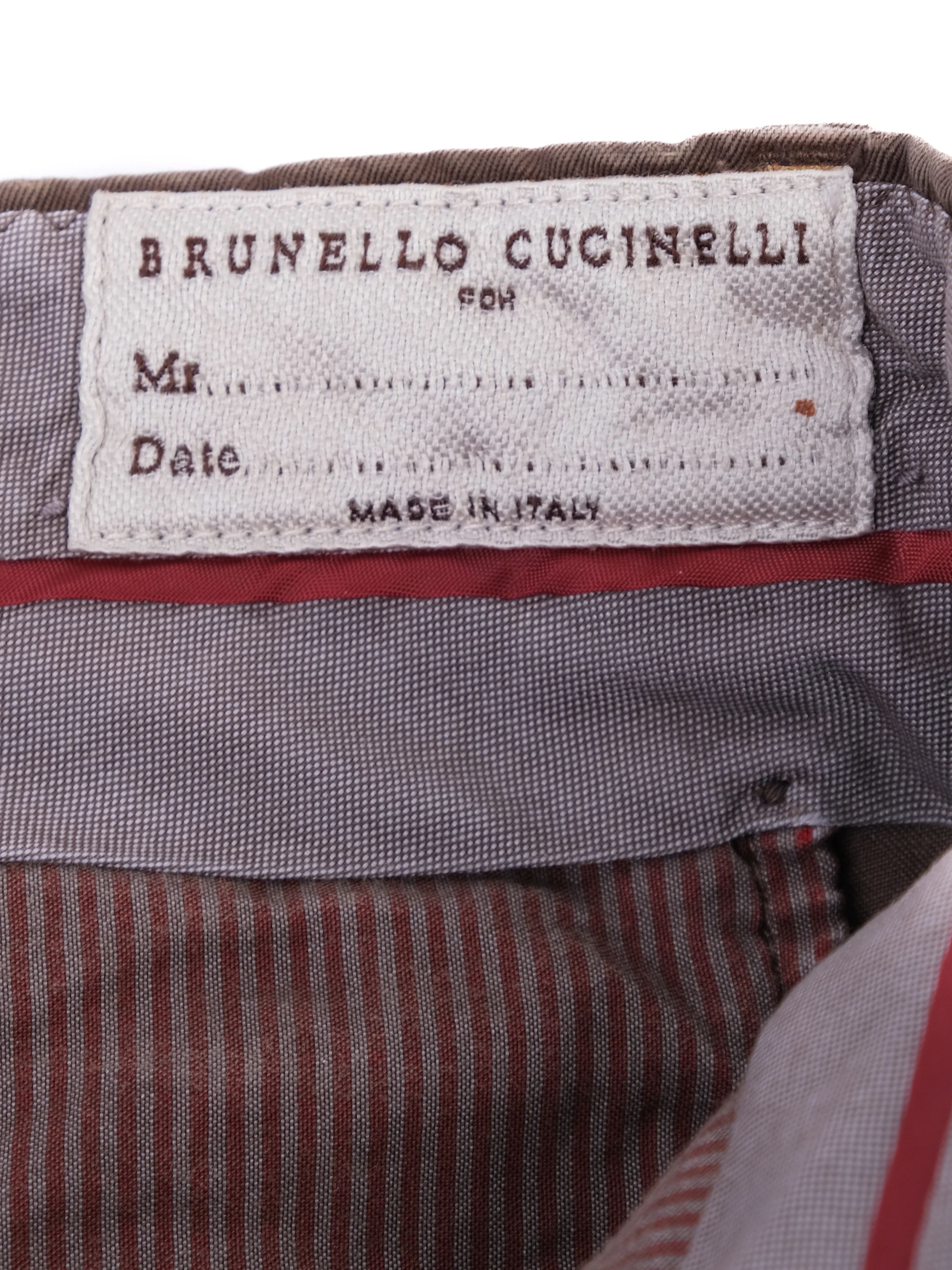 Excellent Brunello Cucinelli Orange MenÕs Cotton Trousers XXL