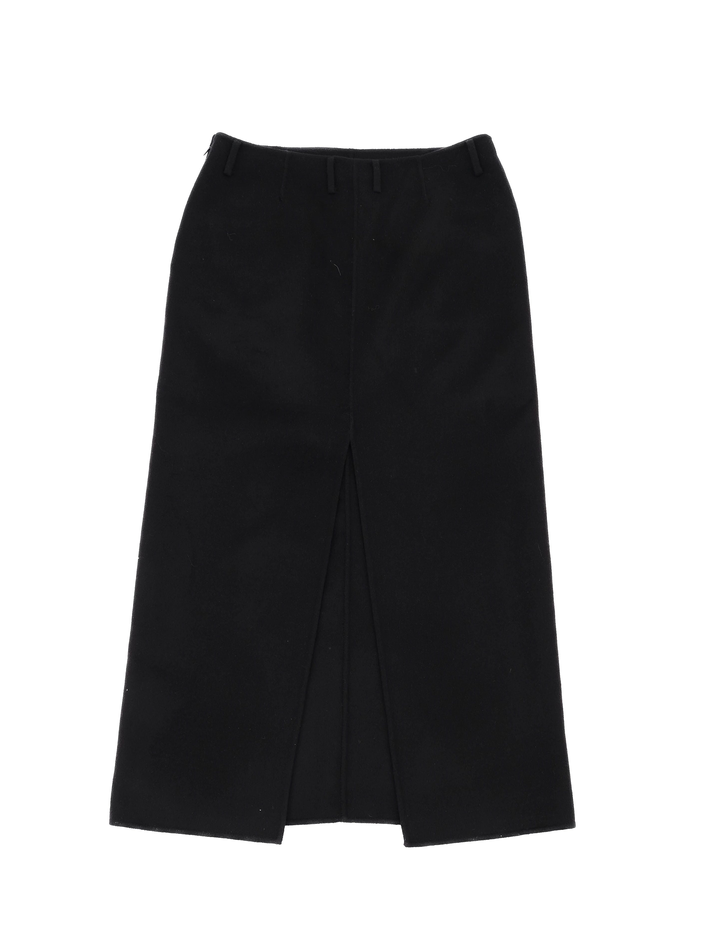 NEW COS Black Wool Skirt With Slit Size M