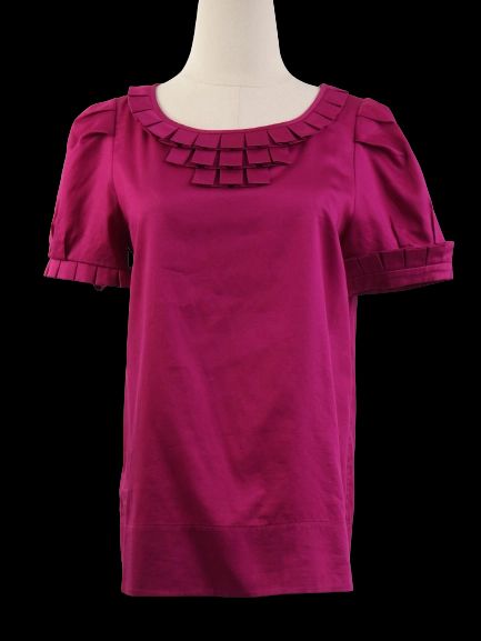 Excellent Marc Jacobs Purple Cotton Blouse Size S with Pleats