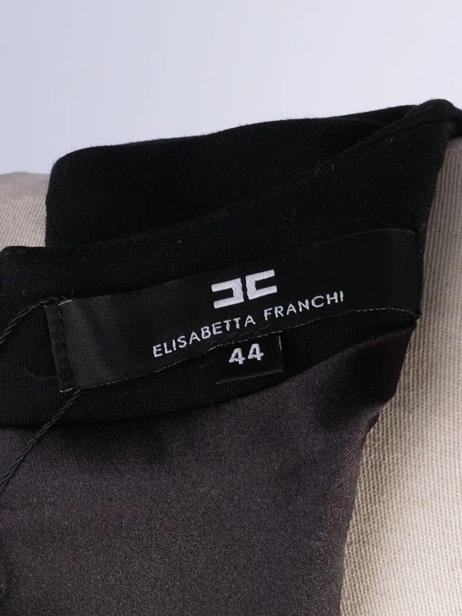 Excellent Elisabetta Franchi Black Sleeveless Dress Size M