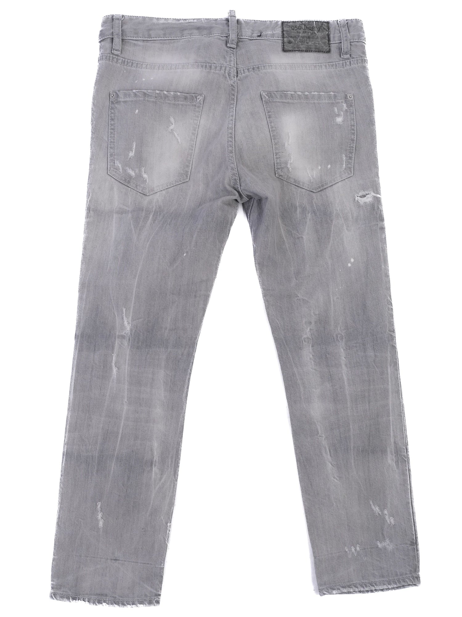 Excellent Dsquared2 Gray Distressed Jeans Size S Made in Italy