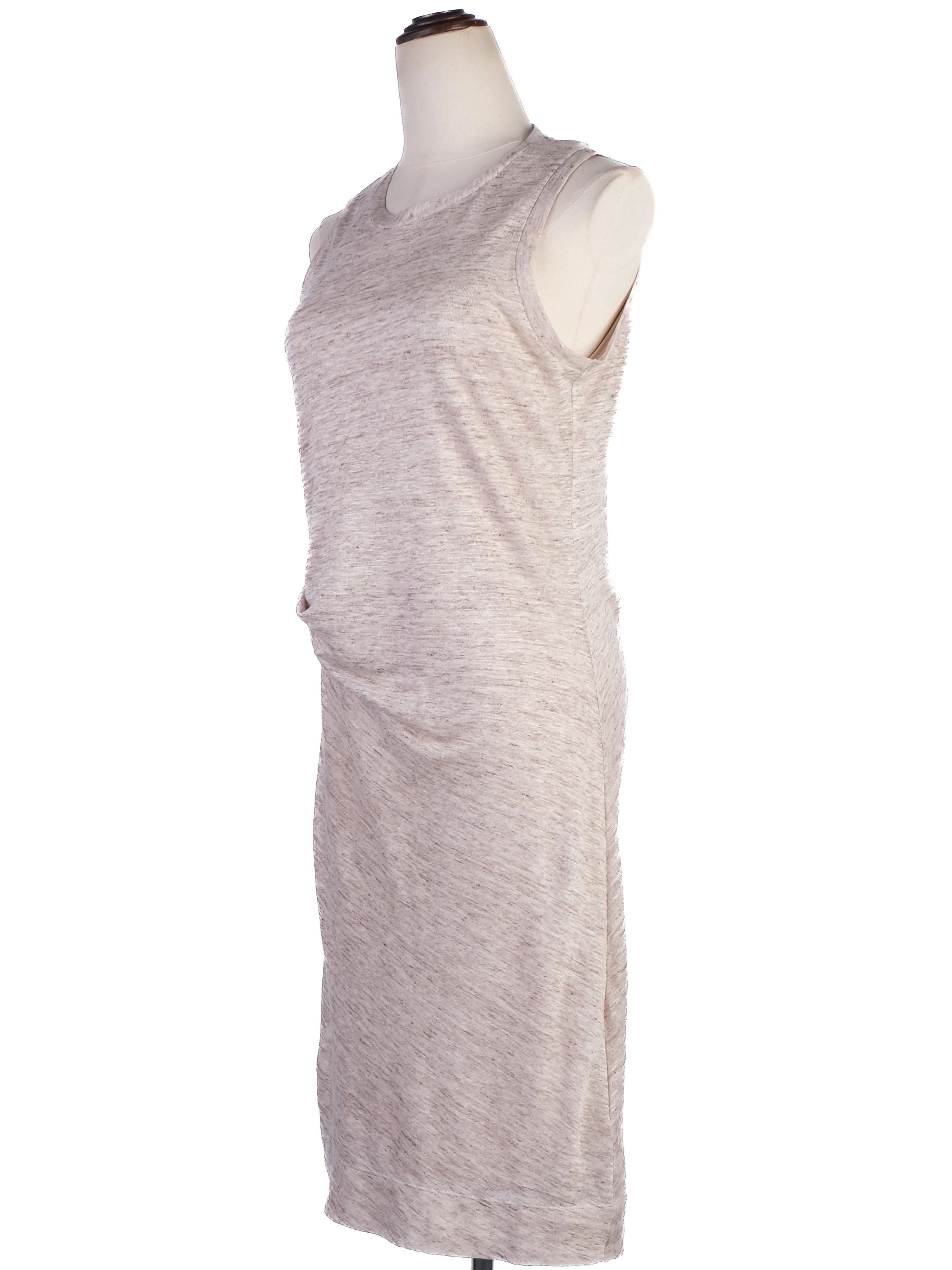 NEW By Malene Birger Gray Knee-Length Dress Size S Viscose Sleeveless