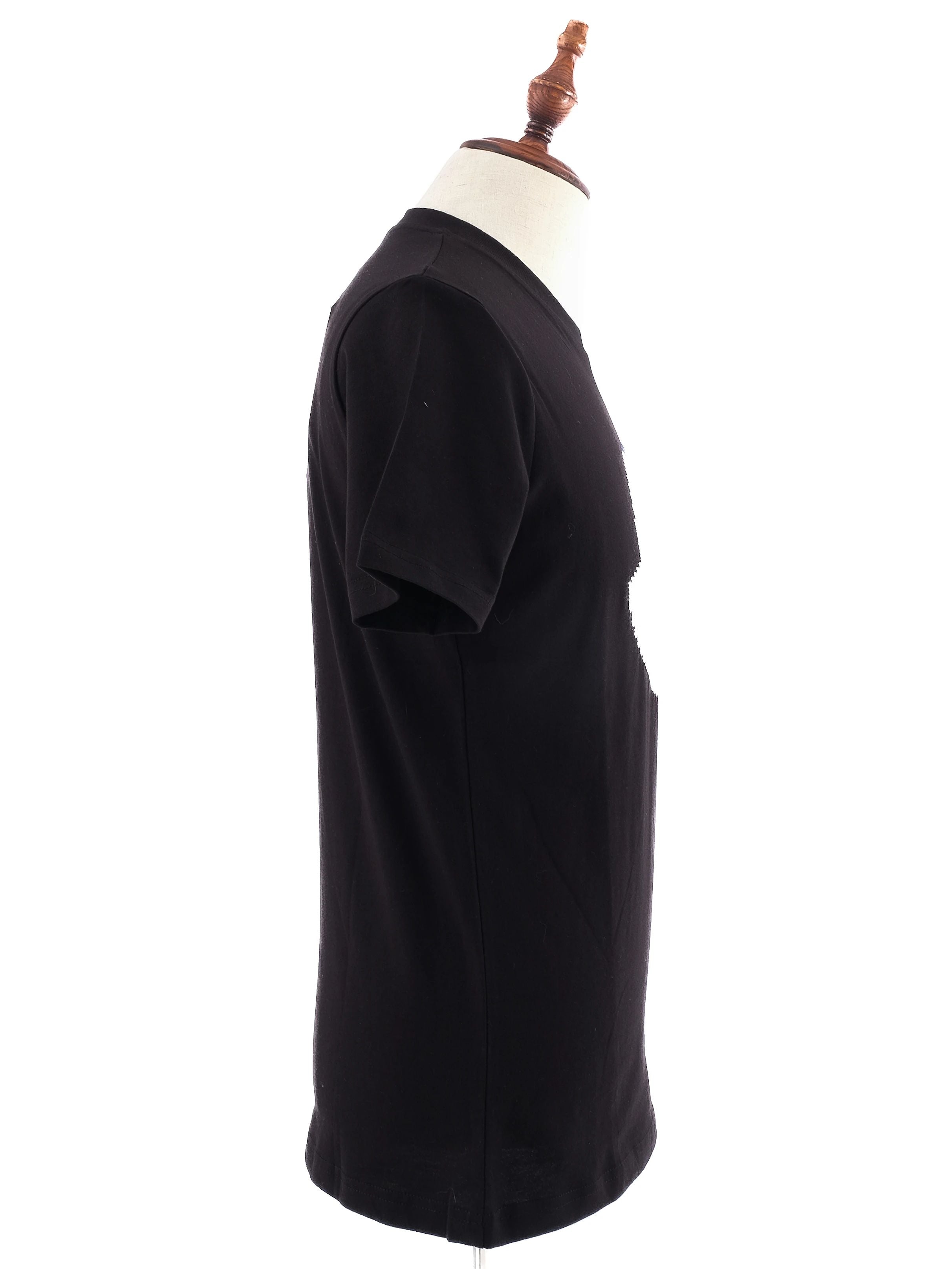 NEW Moncler Black Cotton T-Shirt Size S with Graphic Design