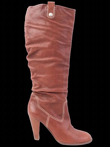 Excellent Bally Orange Leather WomenÕs Heeled Boots Size 41