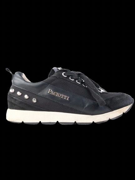 Excellent Cezare Paciotti Black Fabric Sneakers for Kids Size 32