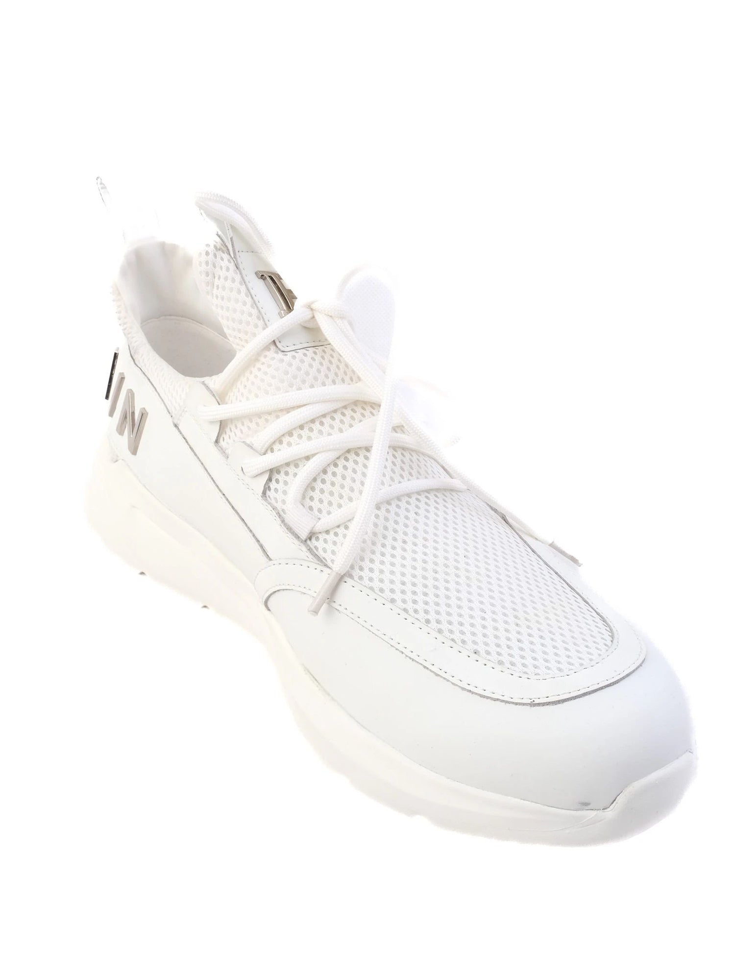 NEW Balmain White Leather Sneakers Size 43 with &