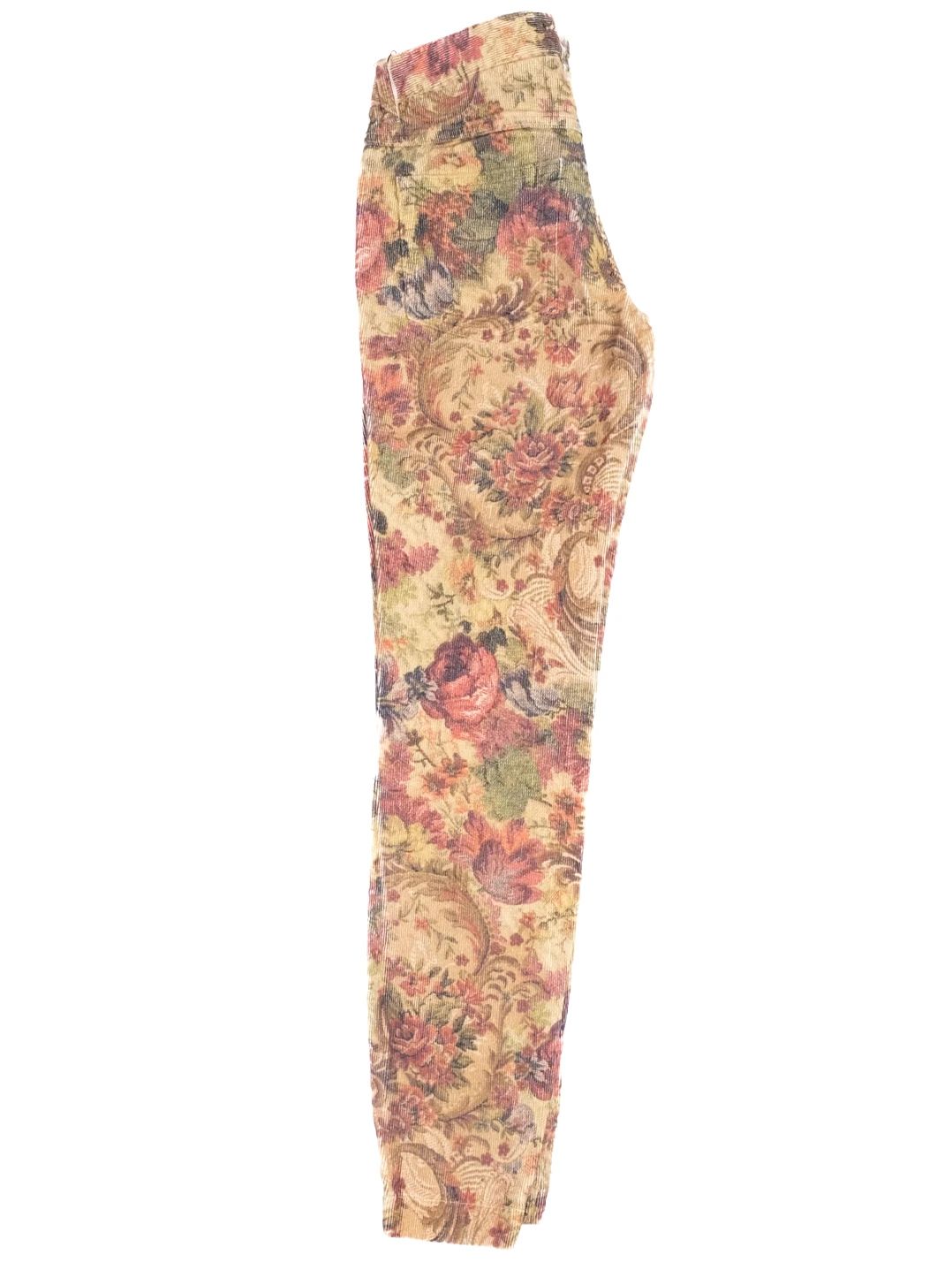 Excellent Dolce & Gabbana Floral Pants XS Velvety Elastane Design