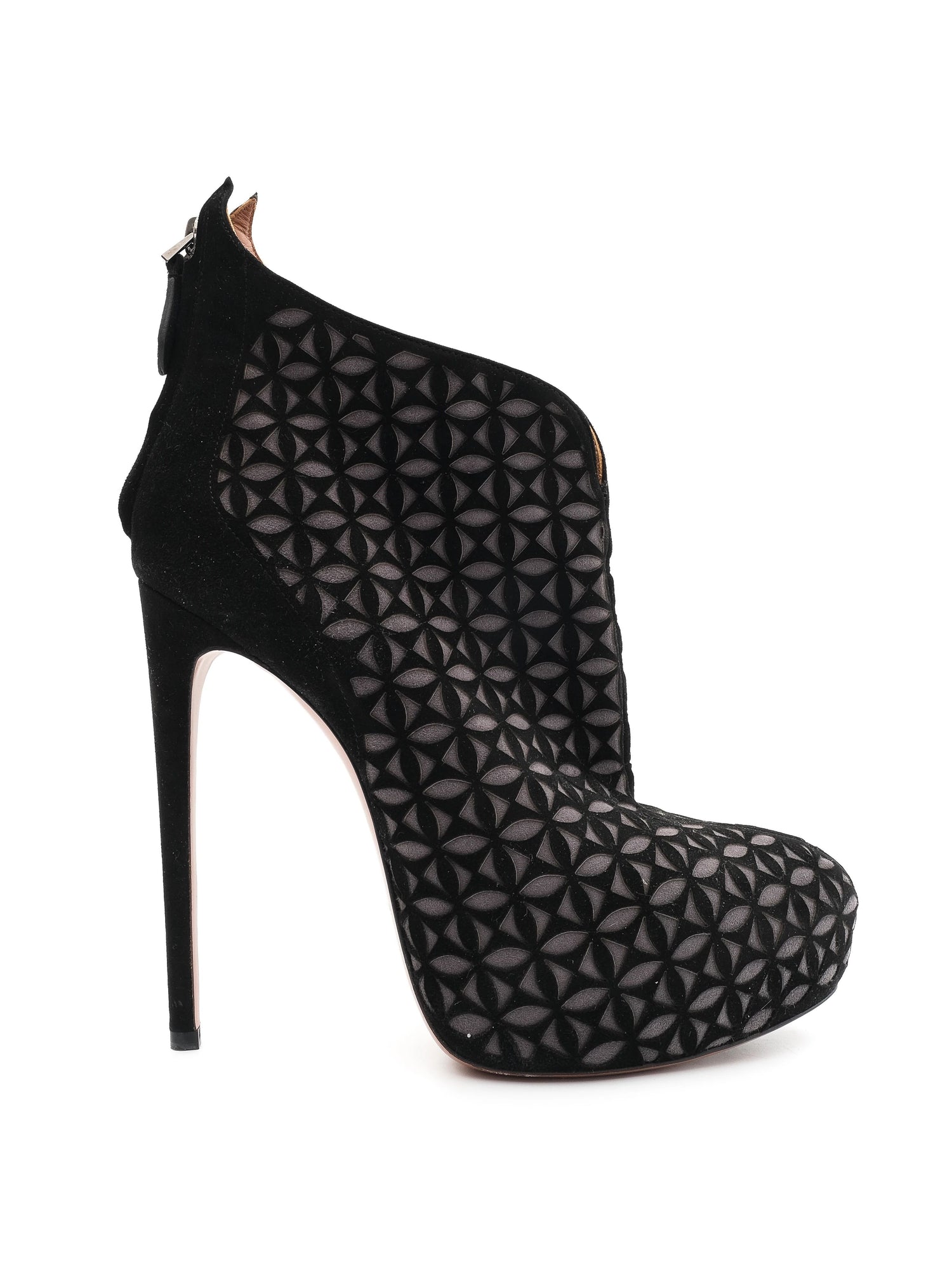 Perfect Alaia Black Leather Ankle Boots Size 41 Stiletto Heels