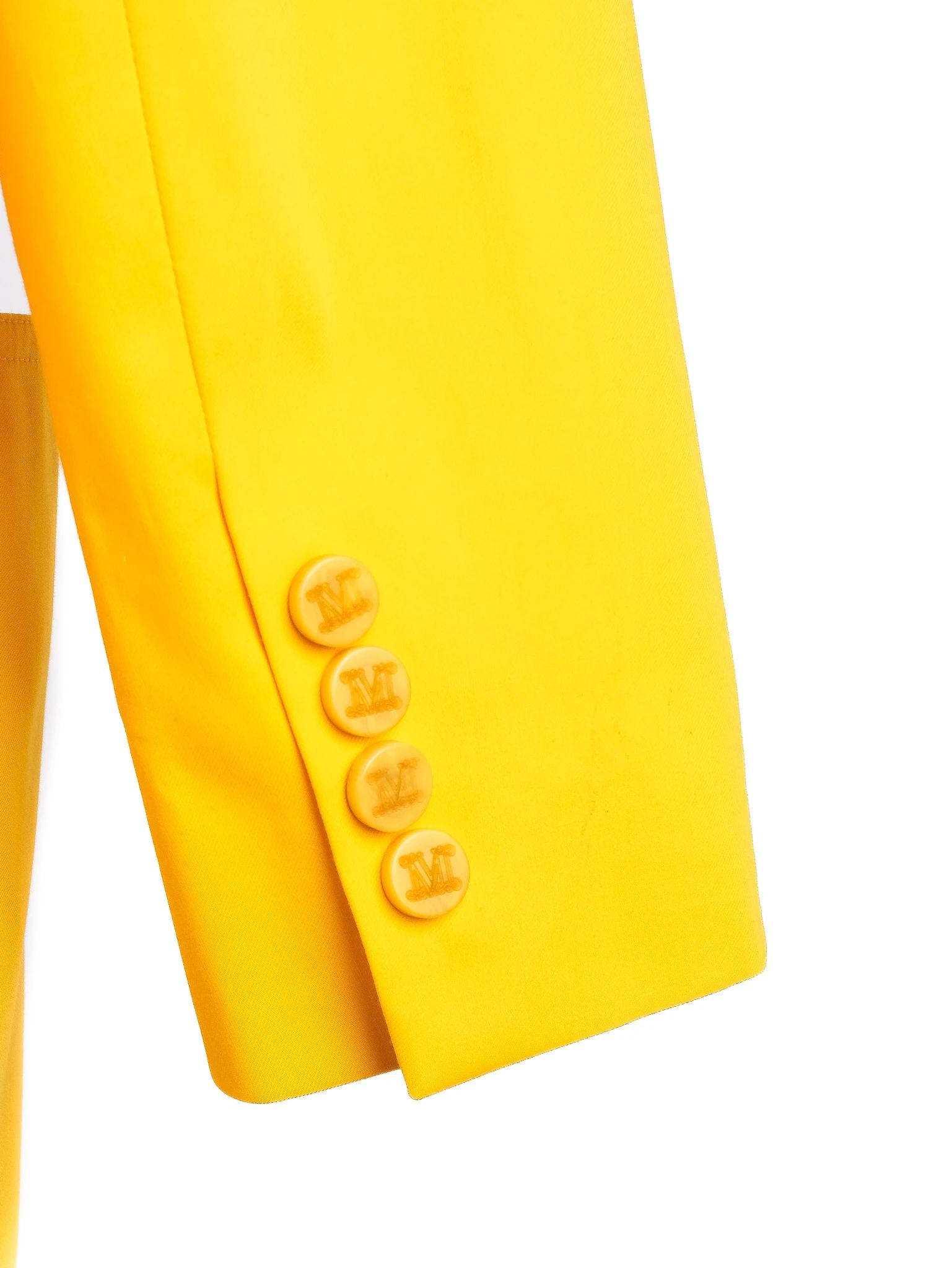 Excellent Max Mara Yellow Cotton Blazer Size M Made in Italy