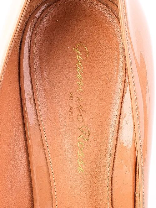 Excellent Gianvito Rossi Orange Leather High Heels Size 38.5