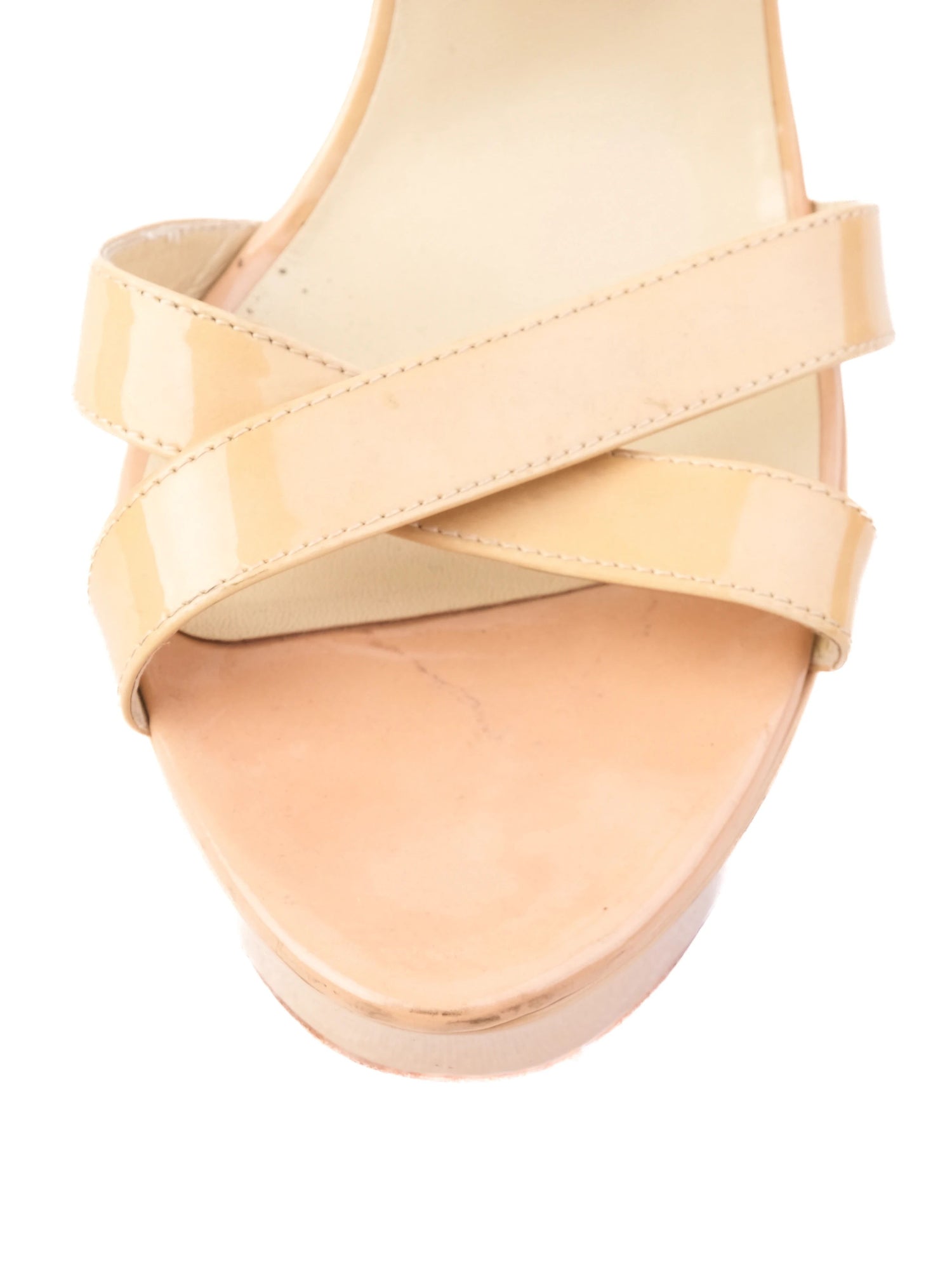 Excellent Jimmy Choo White Leather High-Heeled Sandals Size 42