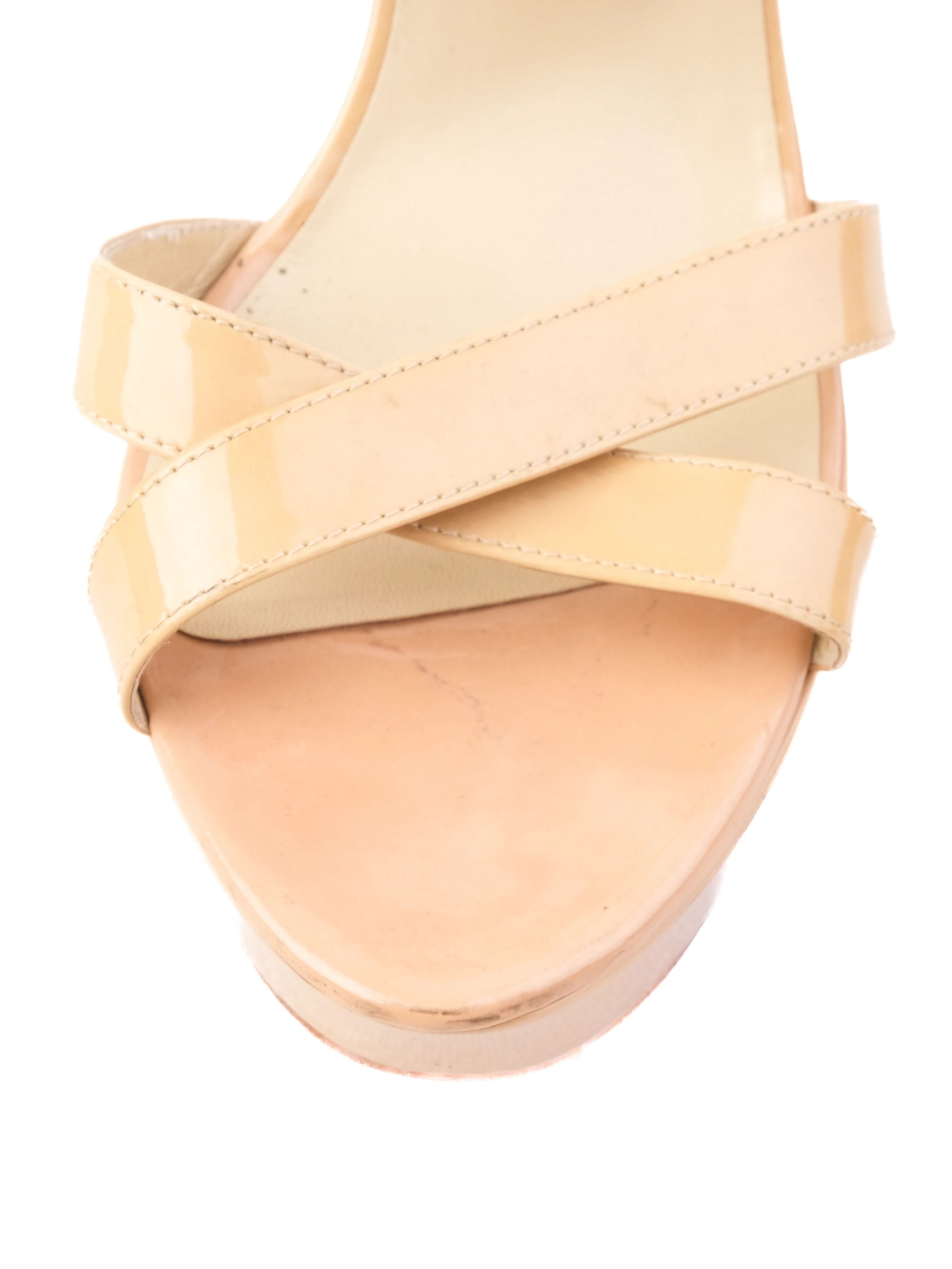Excellent Jimmy Choo White Leather High-Heeled Sandals Size 42