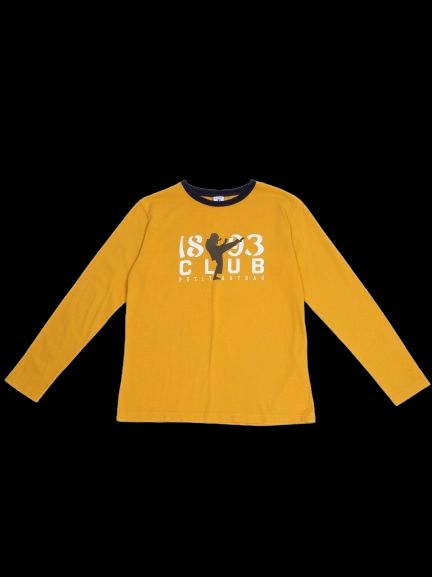 Excellent Petit Bateau Yellow Long Sleeve Shirt Size 12 Kids