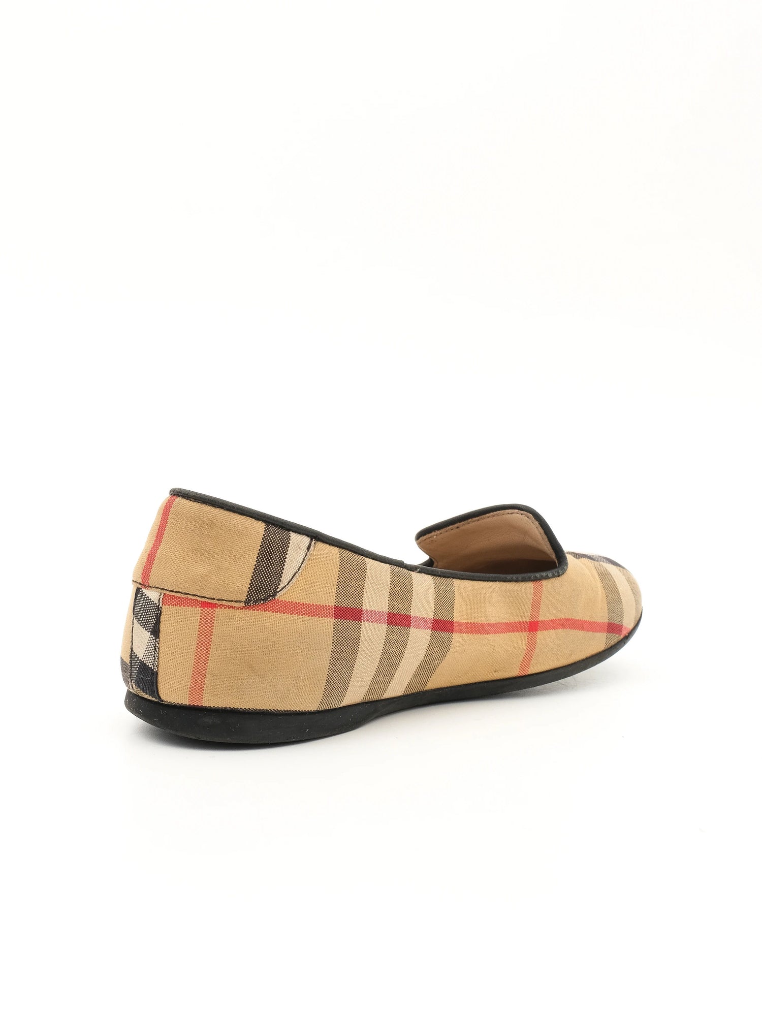 Excellent Burberry Kids Slip-On Flat Shoes Size 28 Plaid Design
