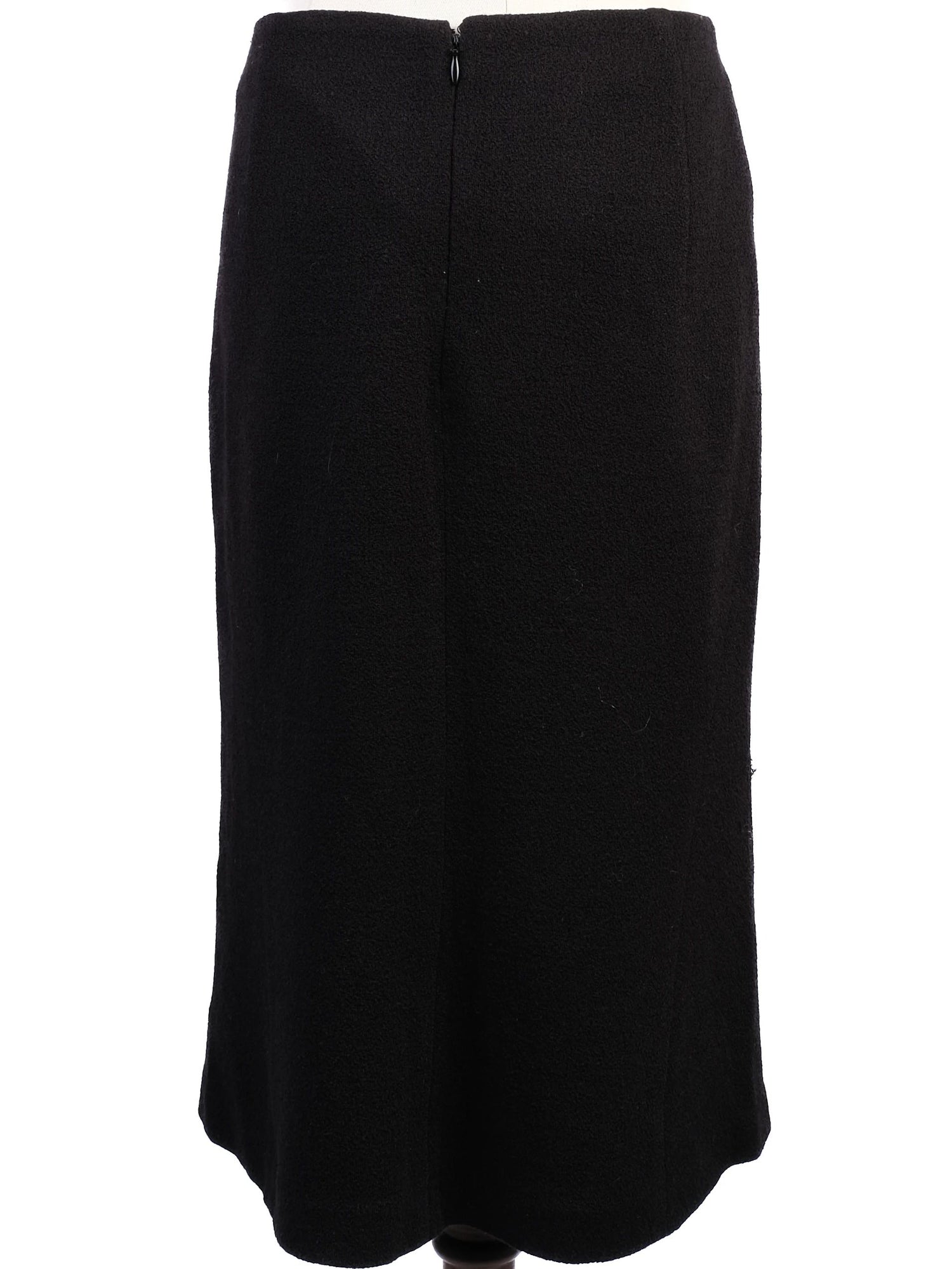 Excellent Moschino Black Wool Pencil Skirt Size M