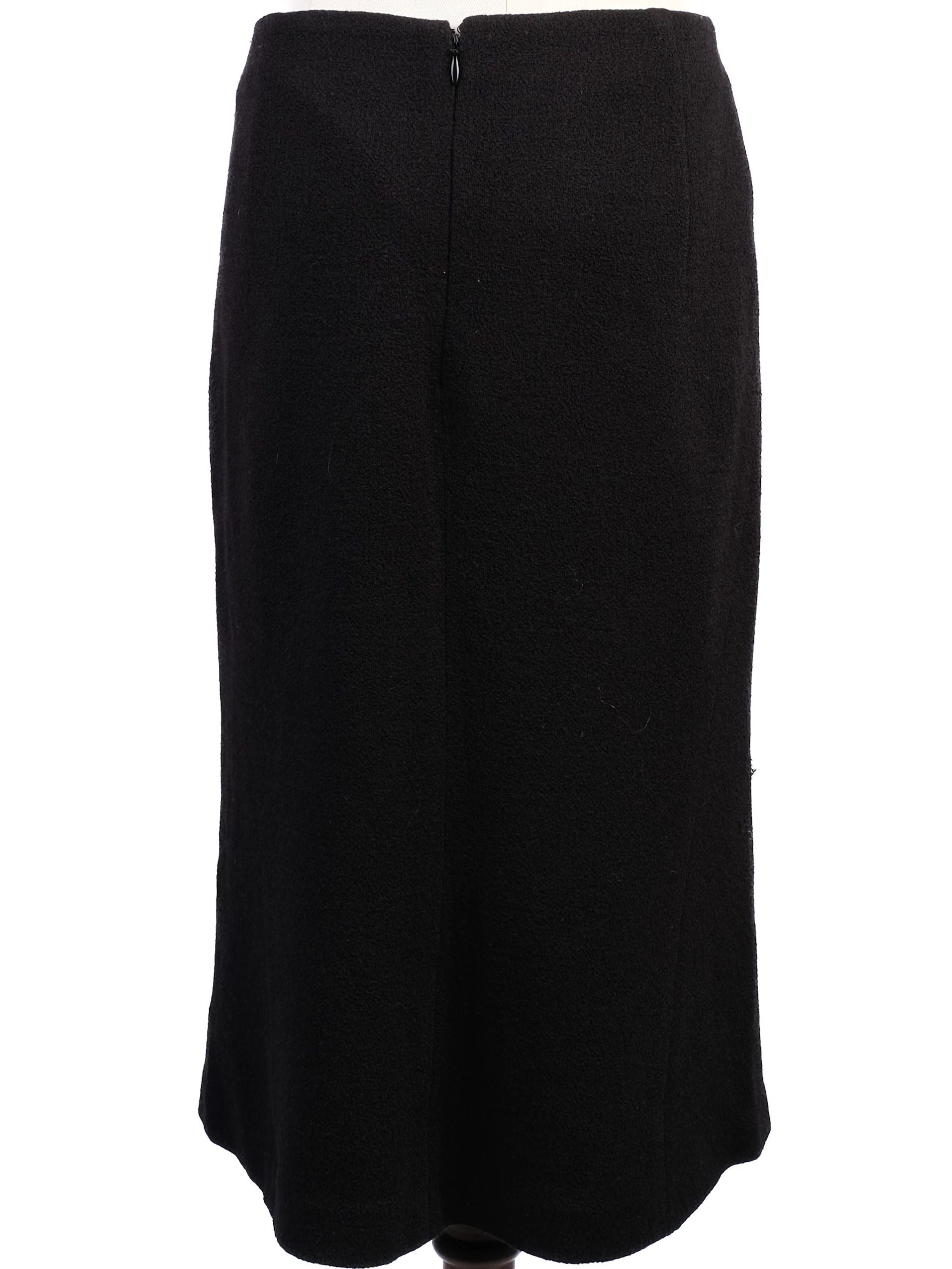 Excellent Moschino Black Wool Pencil Skirt Size M