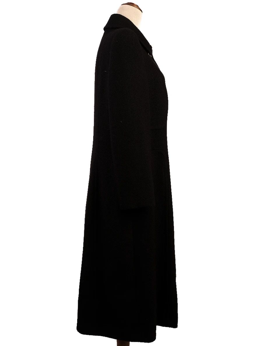 Excellent Escada Black Long Coat Viscose Women&
