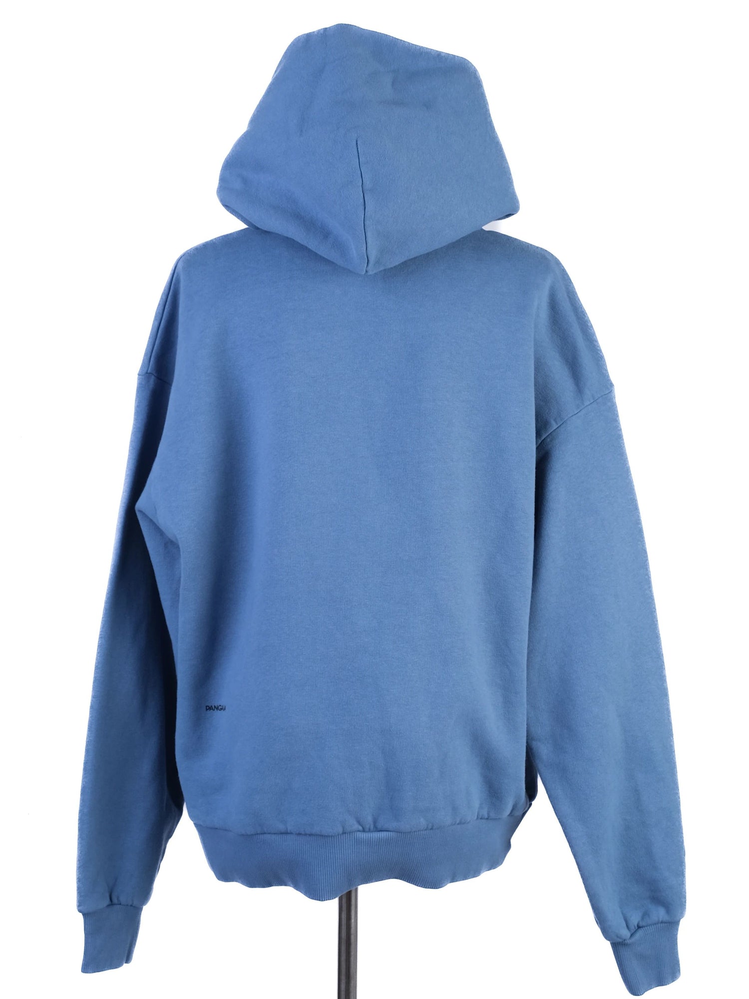 Good Pangaia Blue Cotton Hoodie with Front Pocket Size S