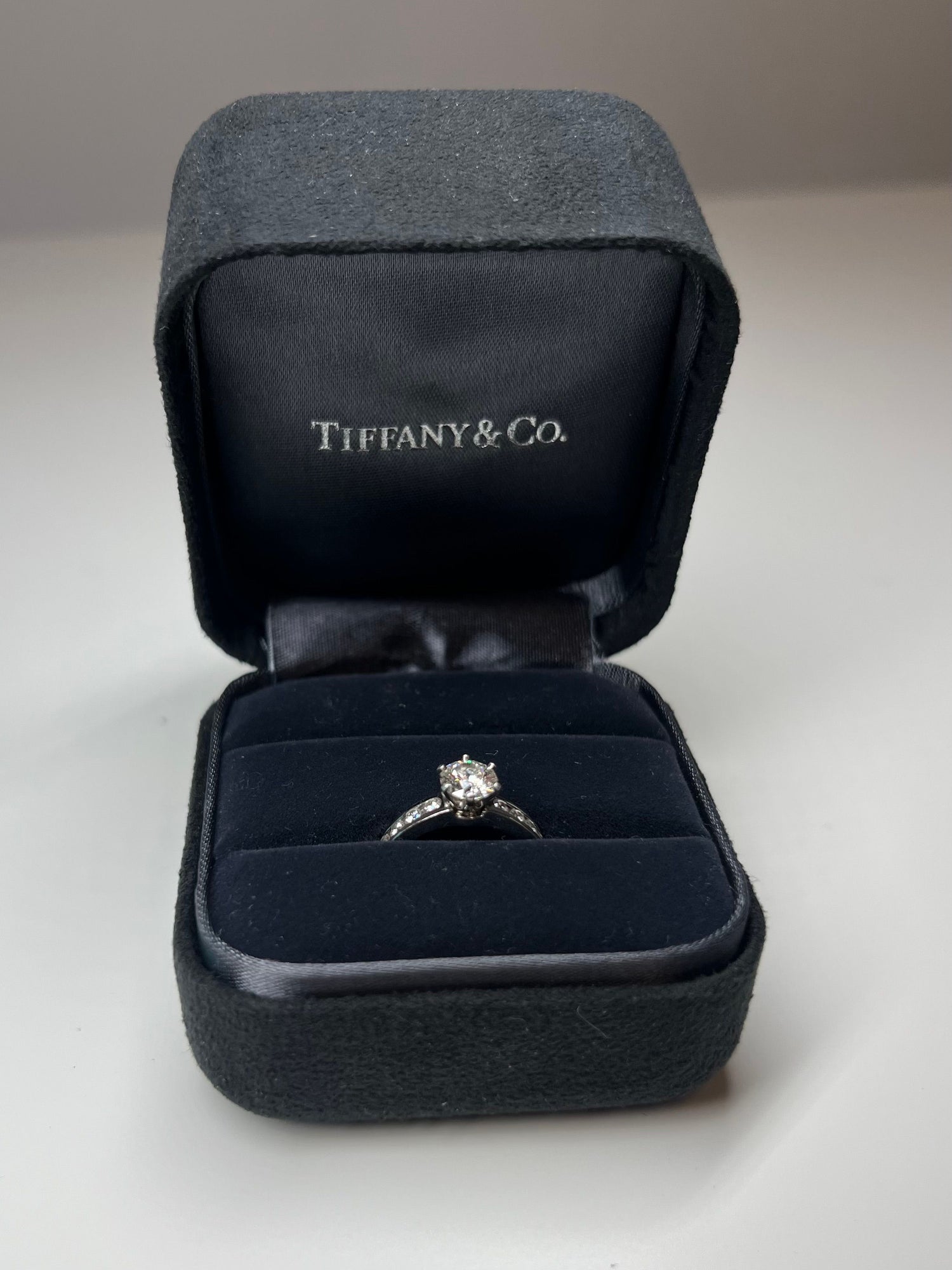 Tiffany & Co. Channel Set Solitaire Ring 0.78ct