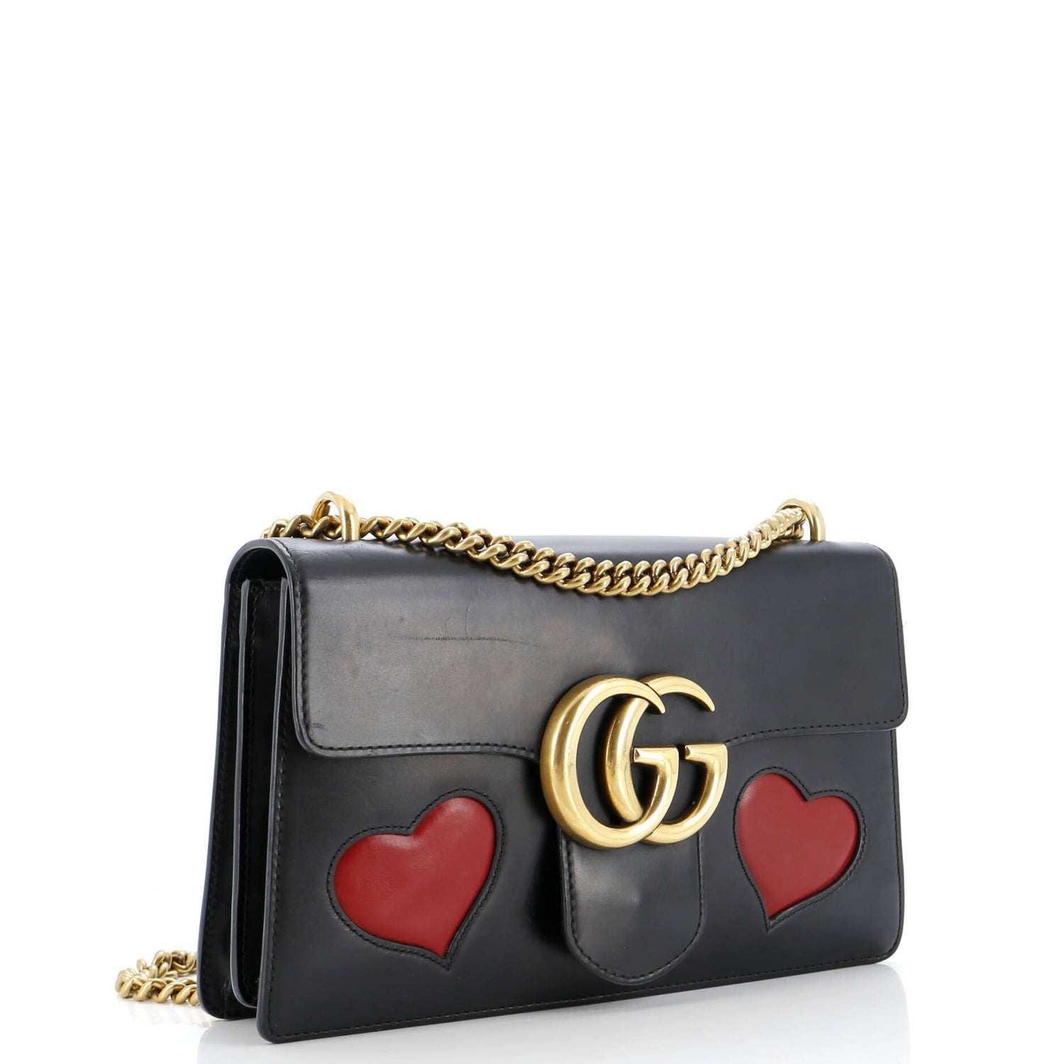 Gucci Marmont Chain Shoulder Bag Patchwork Leather Medium