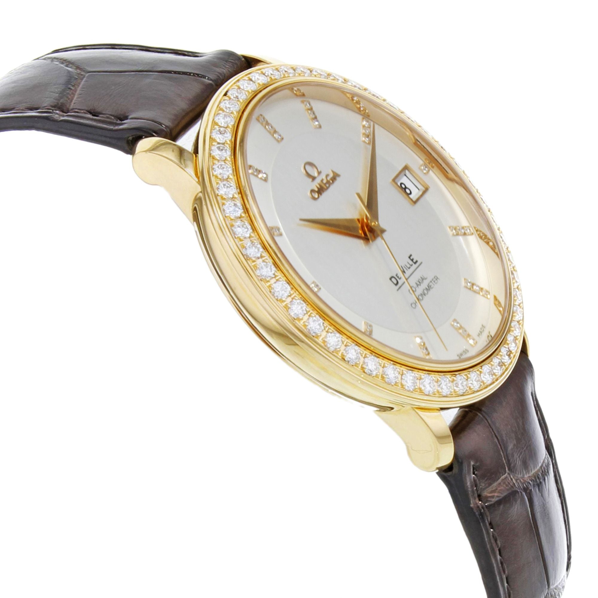 Omega Deville Prestige 18K Rose Gold Automatic Mens Watch 413.58.37.20.52.001