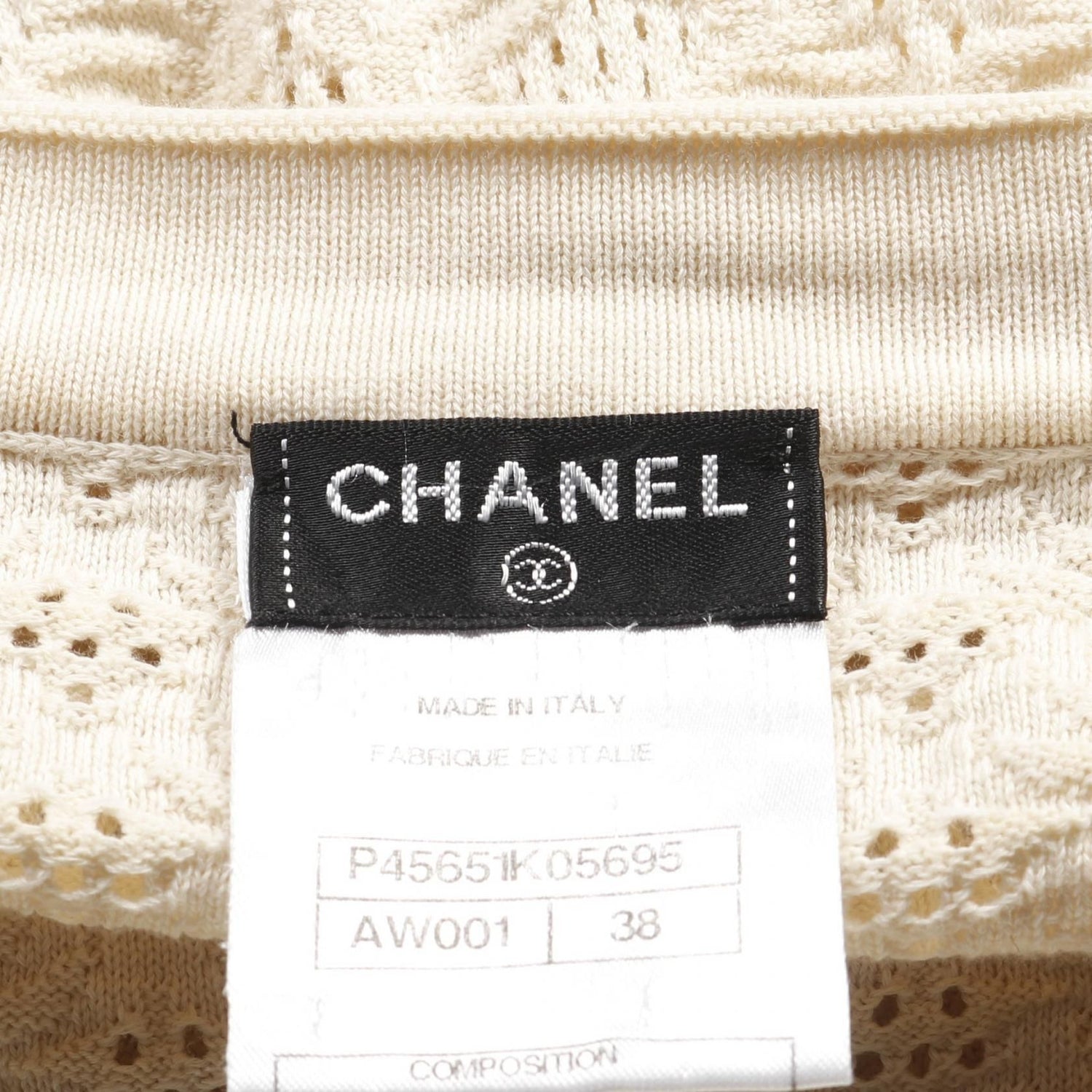 Chanel Beige Coco Mark Button Dress Cotton P 45651