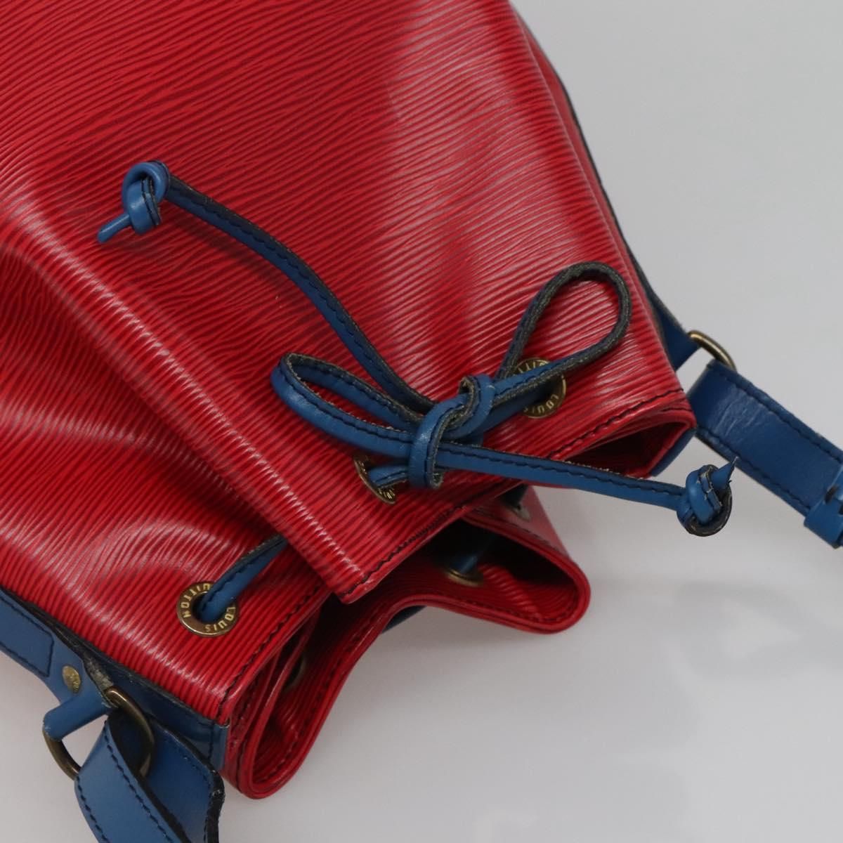Louis Vuitton Epi Noe Shoulder Bag Bicolor Red Blue M 44084 Lv Auth