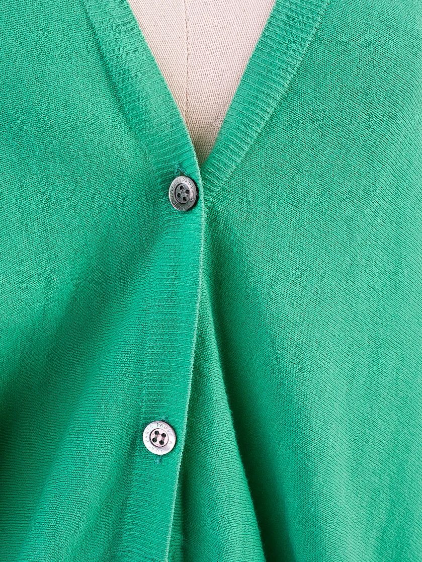 Excellent Paul&Joe Green Cotton Oversized Cardigan Size M