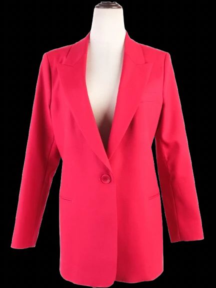 Excellent Reiss Red Wool Blazer Size L for Women