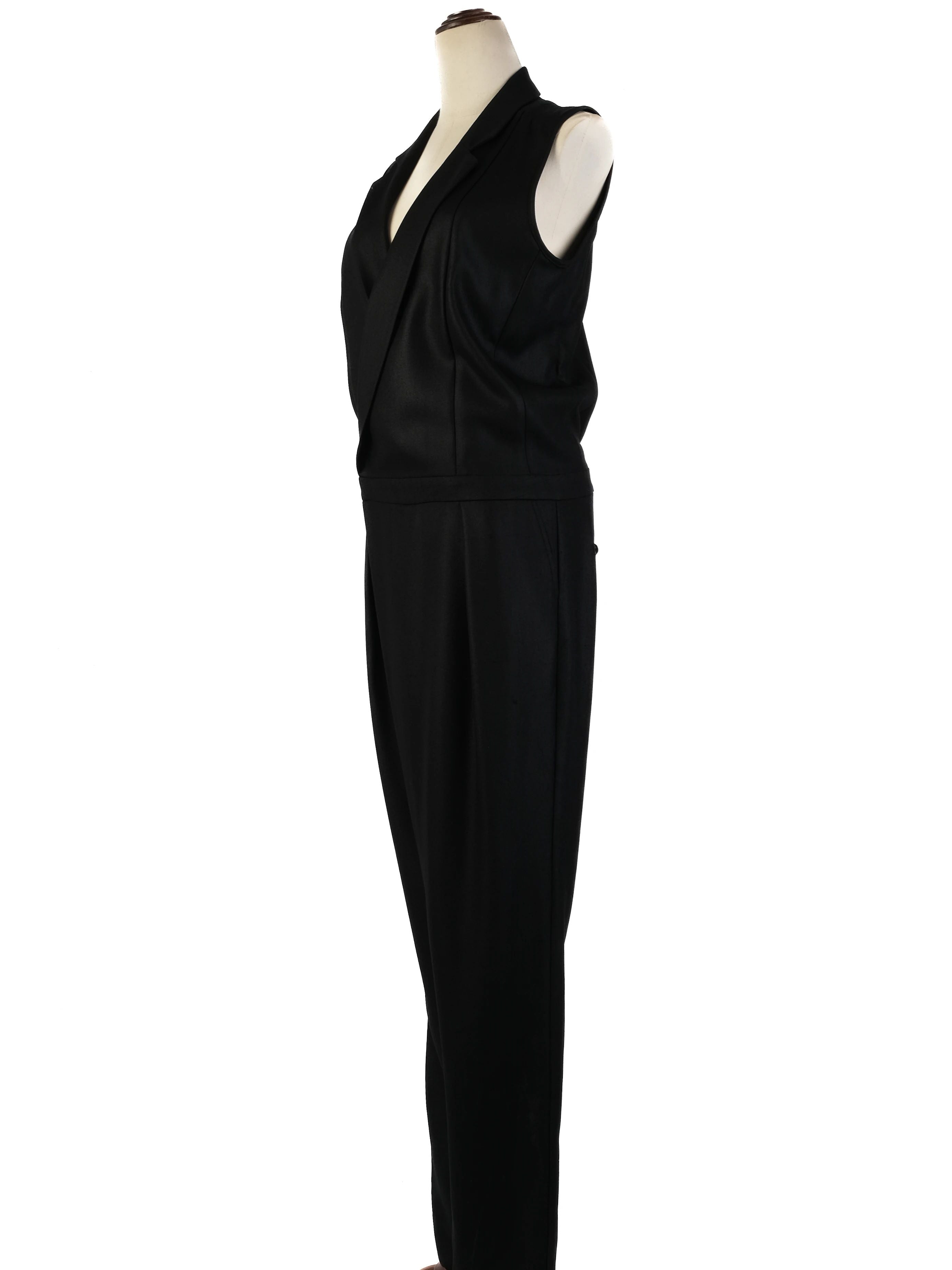 Excellent J Brand Black Sleeveless Jumpsuit Size M Triacetate