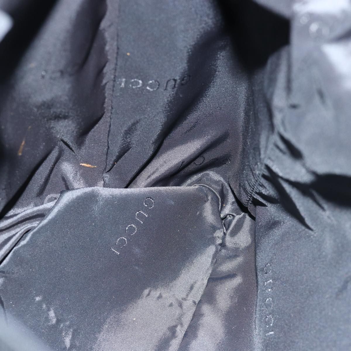 Gucci Backpack Nylon Leather Black