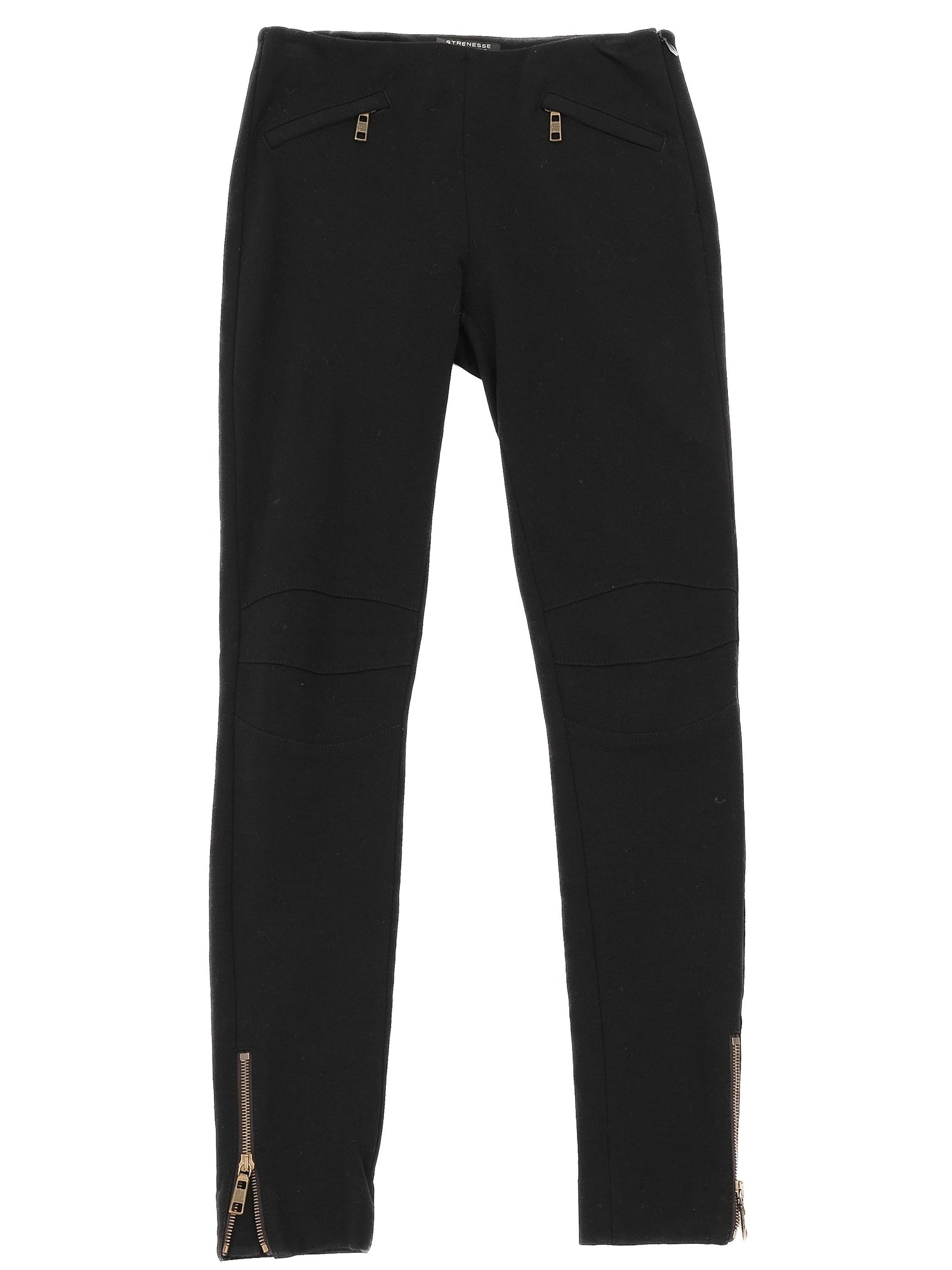 Strenesse Black Pants with Zipper Details Size XS Excellent Condition