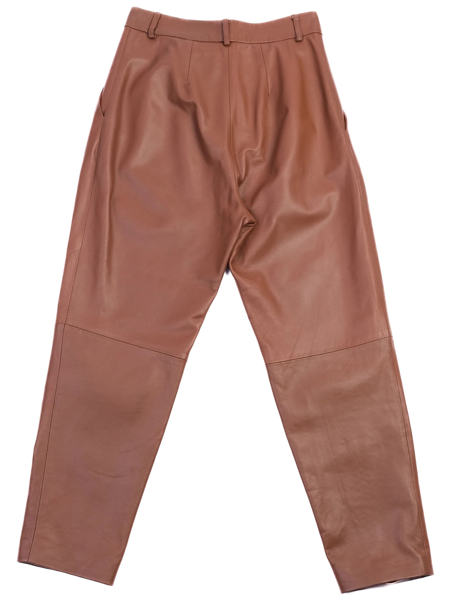 Excellent Simonetta Ravizza Orange Leather Pants Size S