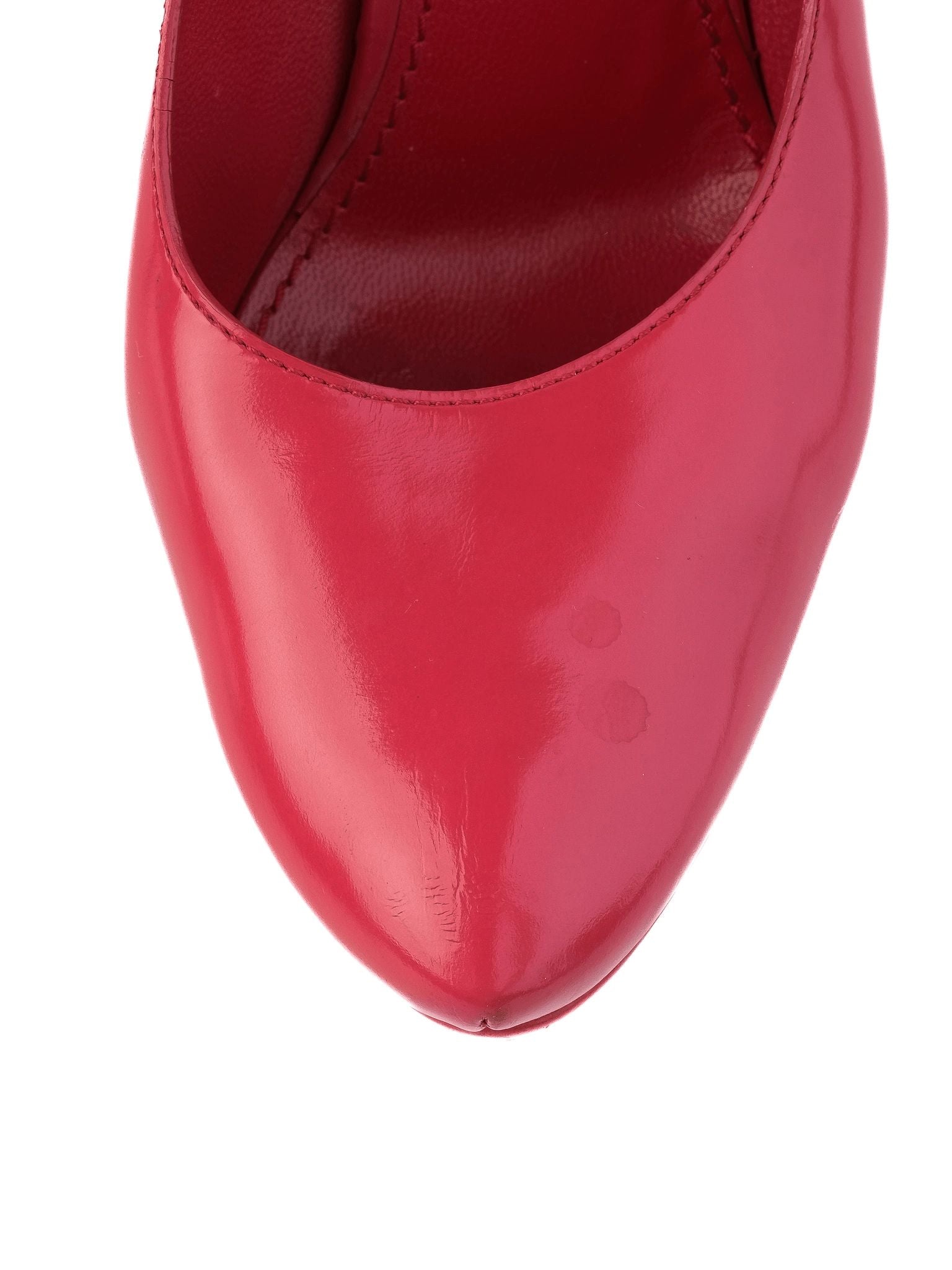 Excellent Louis Vuitton Red Leather High-Heeled Shoes Size 37